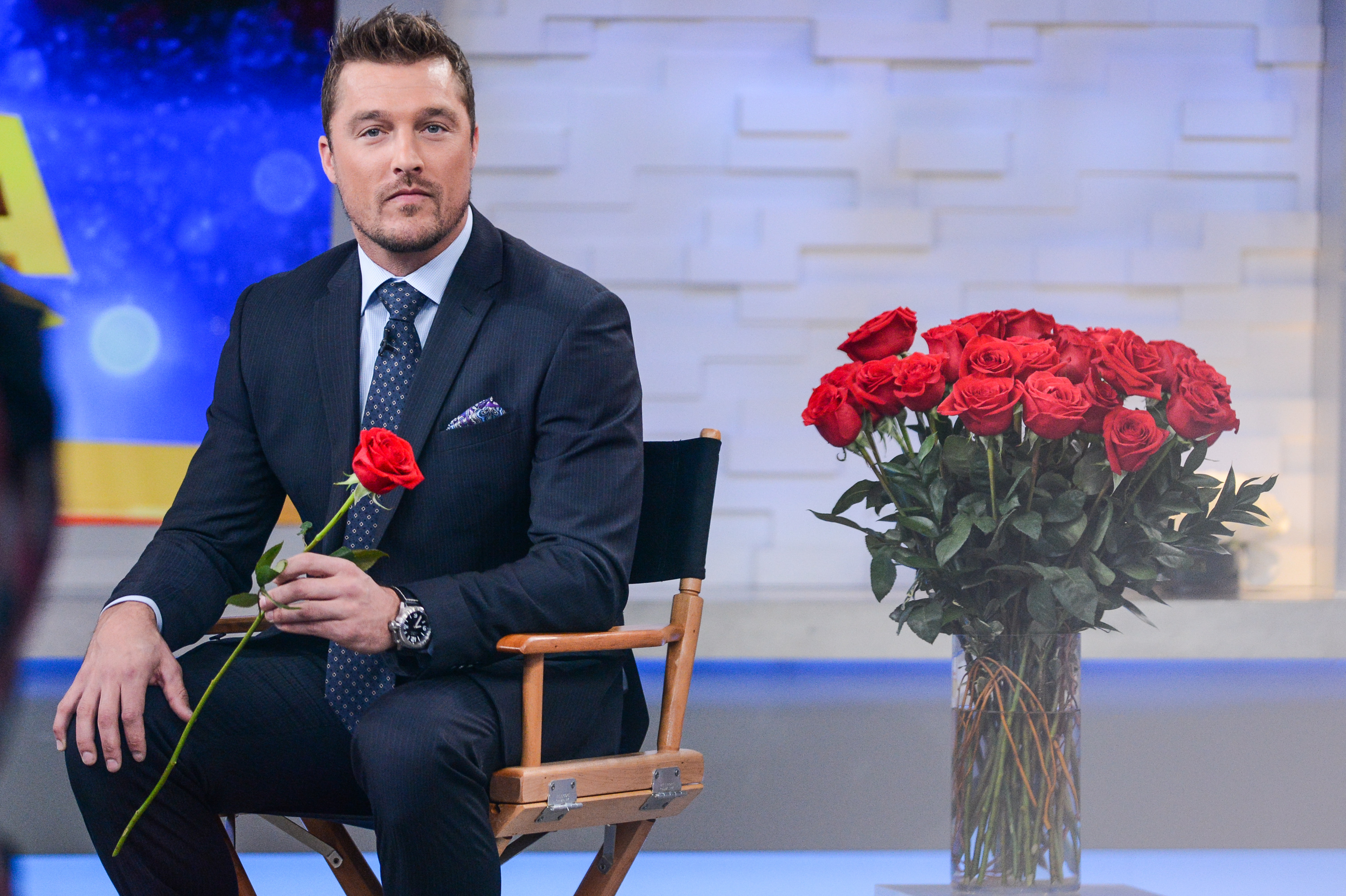 Television personality Chris Soules tapes an interview at <i>Good Morning America</i> at the ABC Times Square Studios in New York City on Jan. 5, 2015 (Ray Tamarra—GC Images)