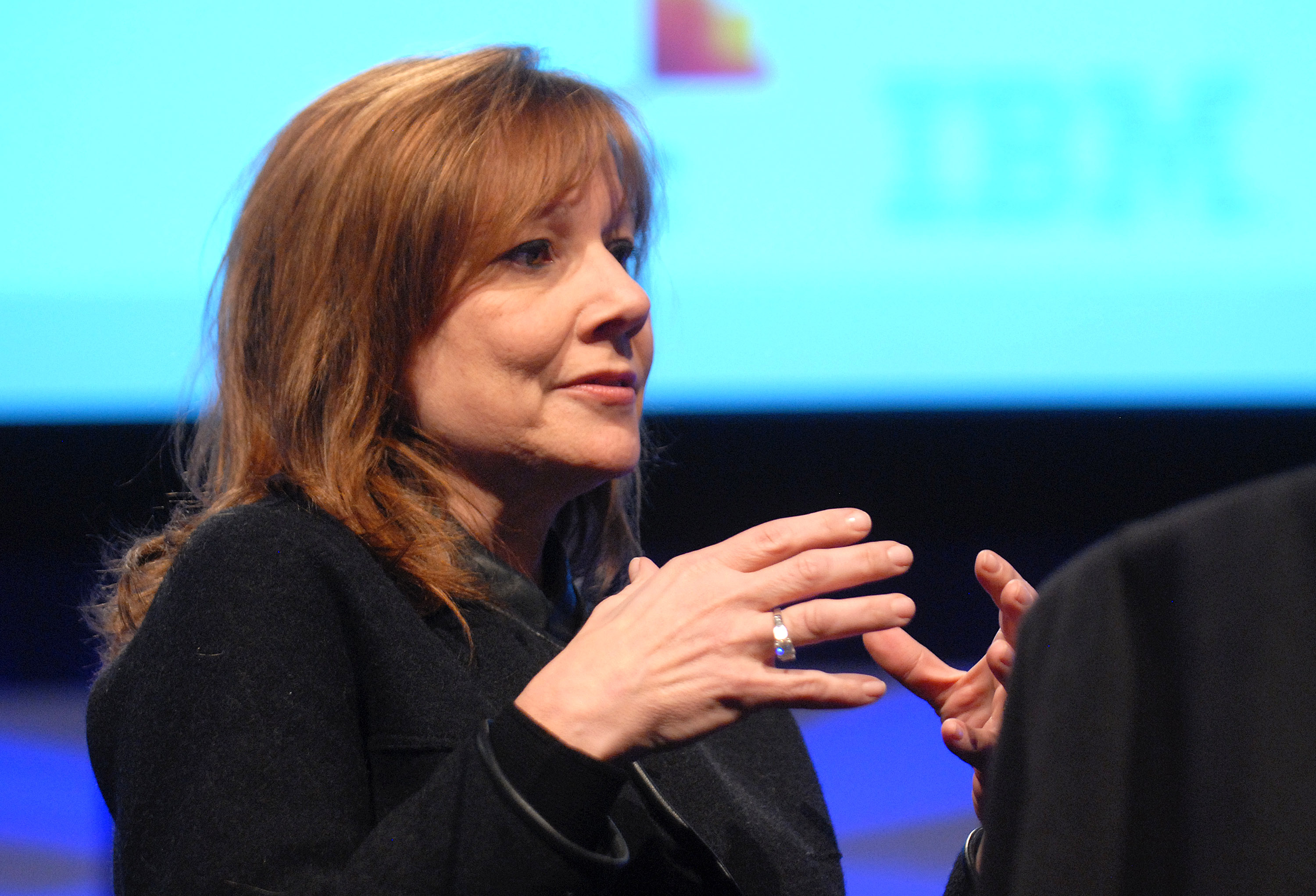 General Motors CEO Mary Barra attends the Automotive World Congress on Jan. 14, 2015 in Detroit.