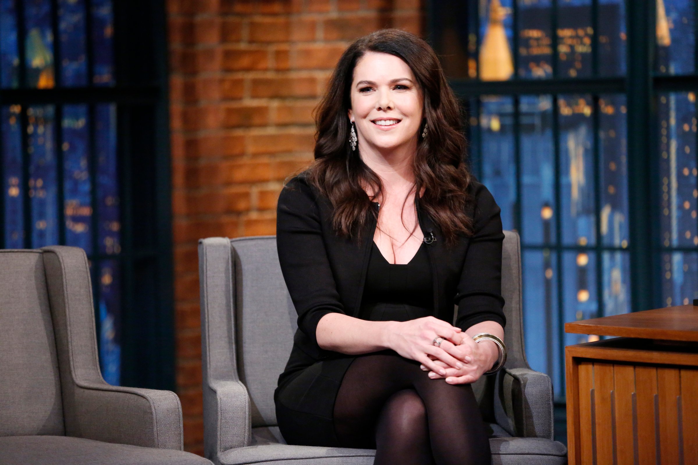 LATE NIGHT WITH SETH MEYERS -- Episode 0153 -- Pictured: Actress Lauren Graham during an interview on January 20, 2015 -- (Photo by: Lloyd Bishop/NBC/NBCU Photo Bank)