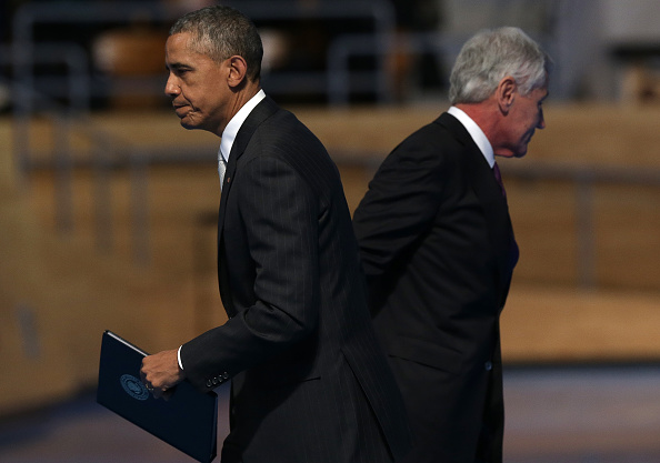 President Obama Attends Armed Forces Farewell Tribute To Defense Secretary Chuck Hagel