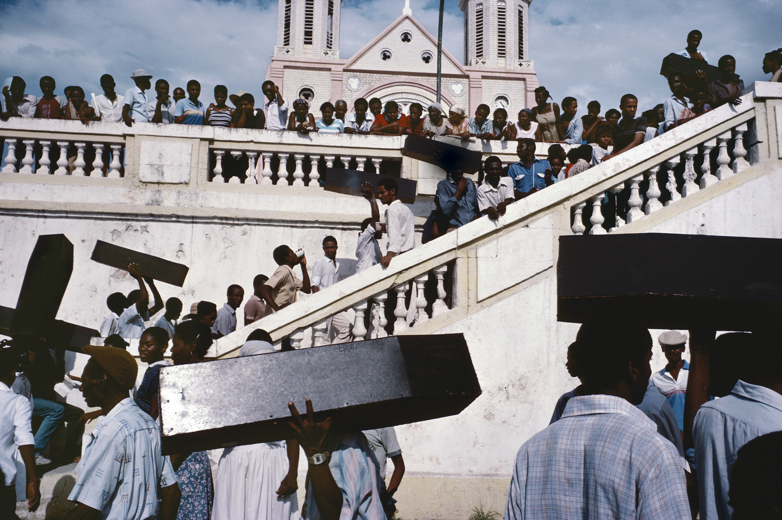 Memorial for victims of army violence, Port-au-Prince, Haiti. 1987.