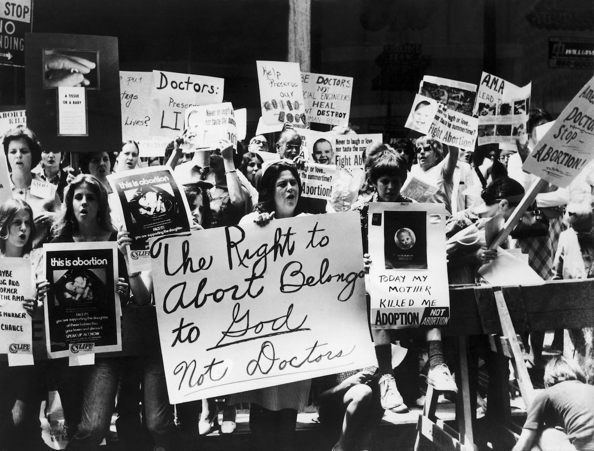 An anti-abortion rally in New York City on July 10, 1973, (Gamma-Keystone / Getty Images)