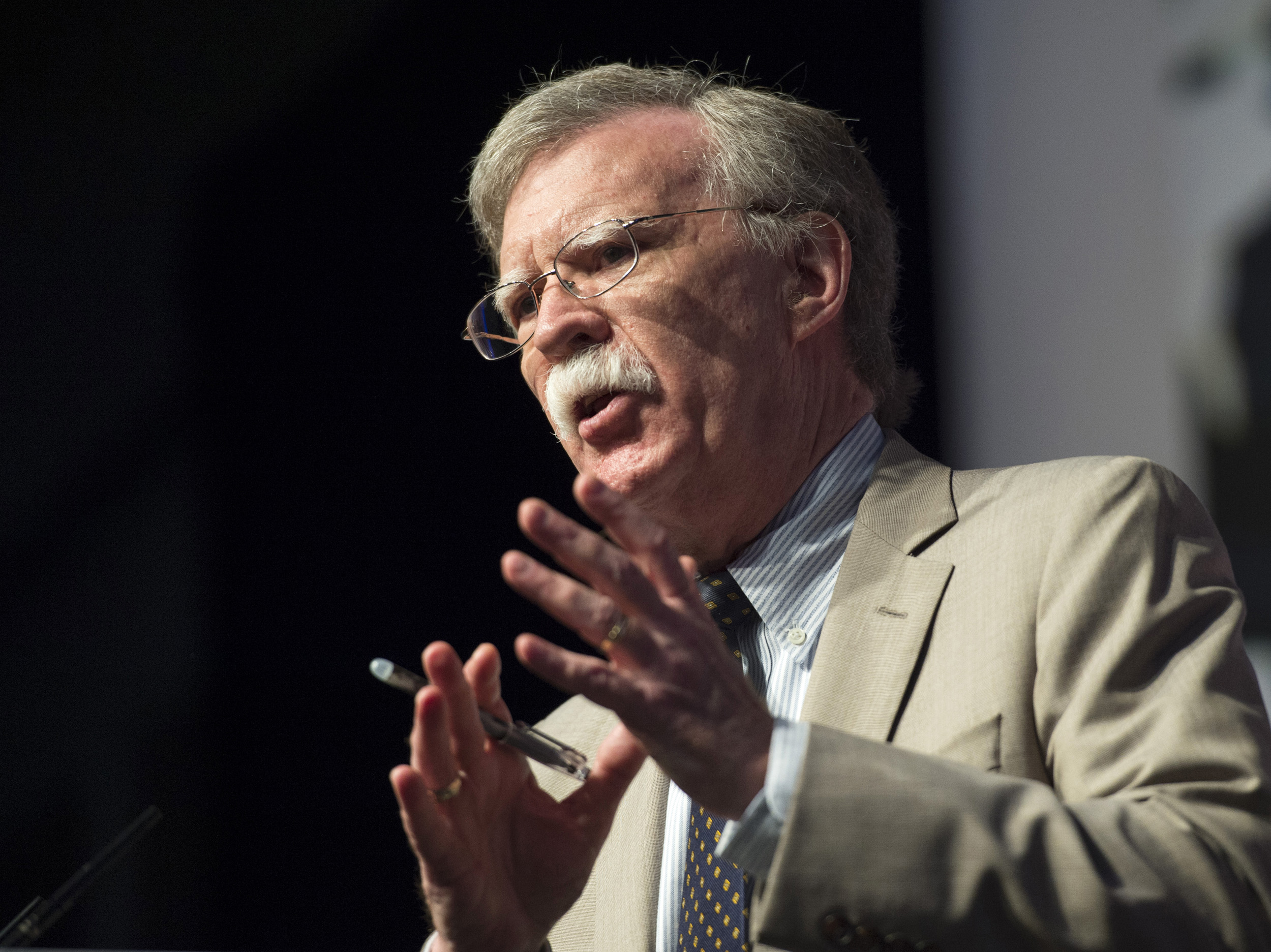 Ambassador John Bolton speaks during Faith and Freedom Coalition's Road to Majority event in Washington on June 19, 2014. (Molly Riley—AP)