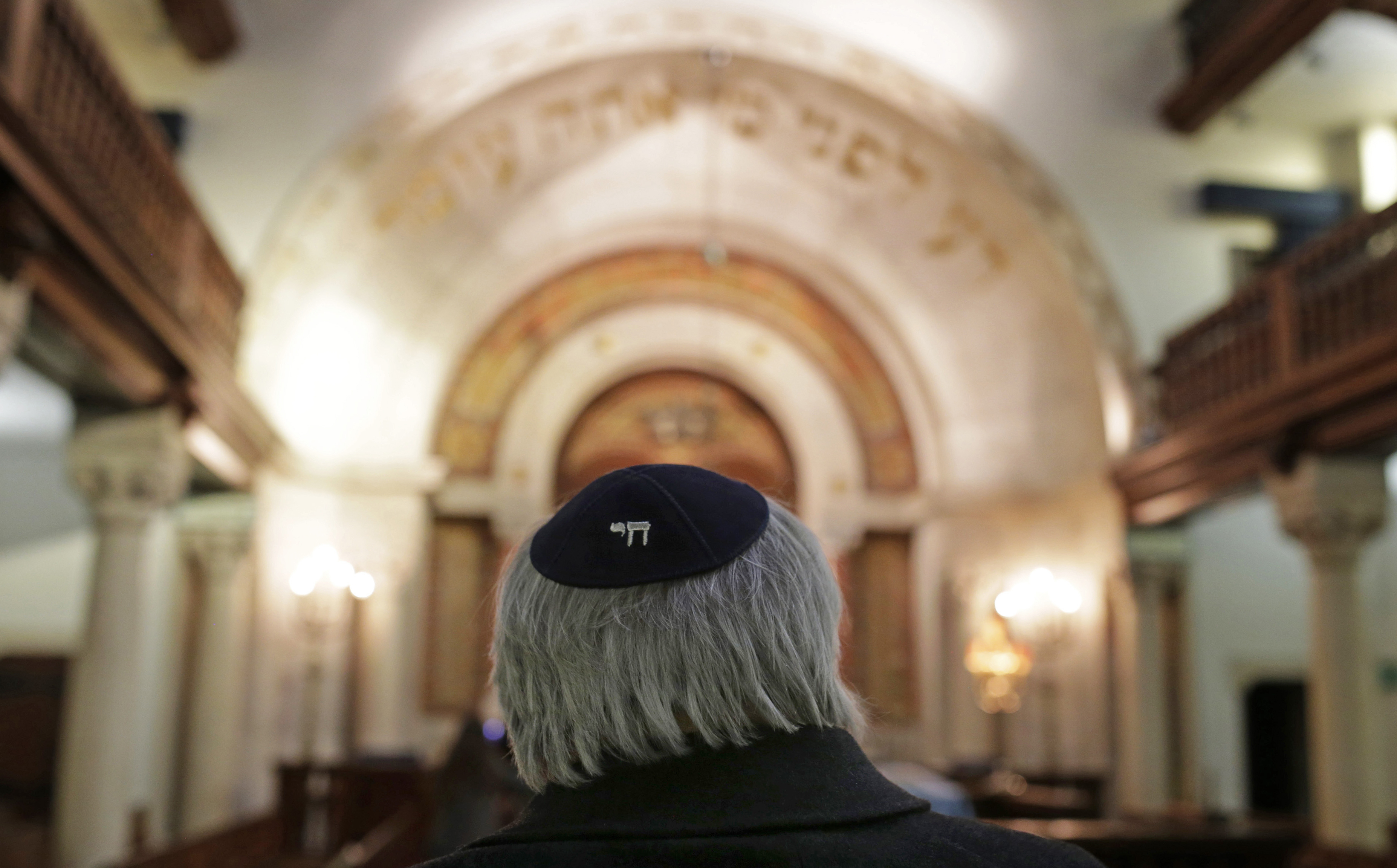 In this photo taken on Wednesday, Jan. 28, 2015, Jose Oulman Bensaude Carp, President of the Jewish community in Lisbon, waits to be interviewed by The Associated Press at the main Jewish synagogue in Lisbon. (Francisco Seco—AP)
