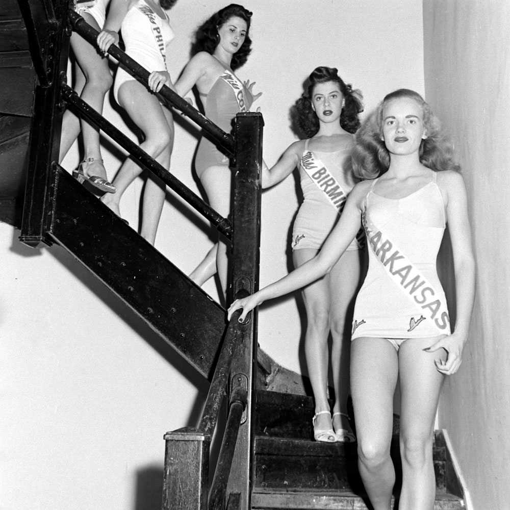 Contestants in the Miss America pageant in Atlantic City, September 1945.