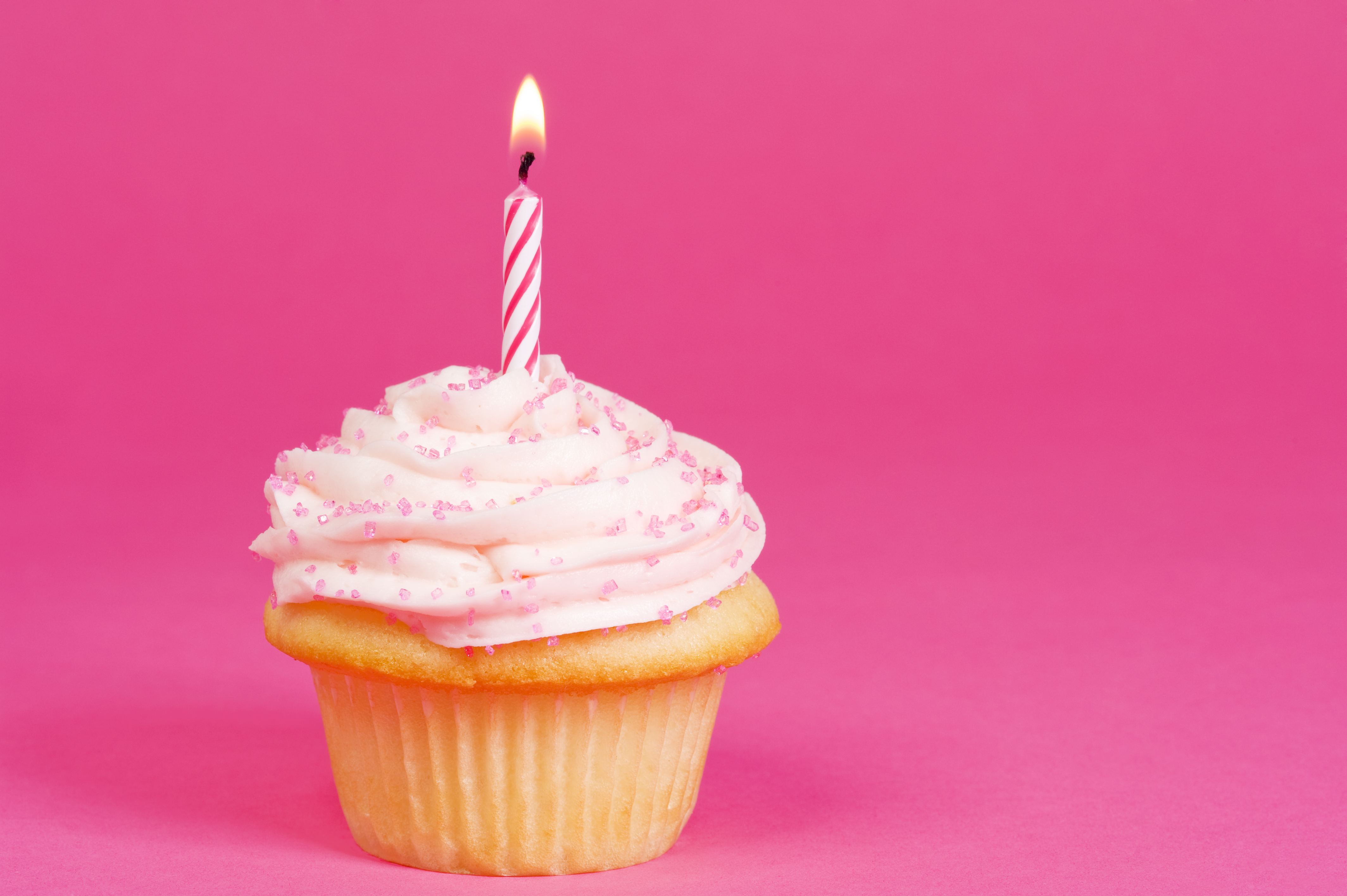 Cupcake on Pink background