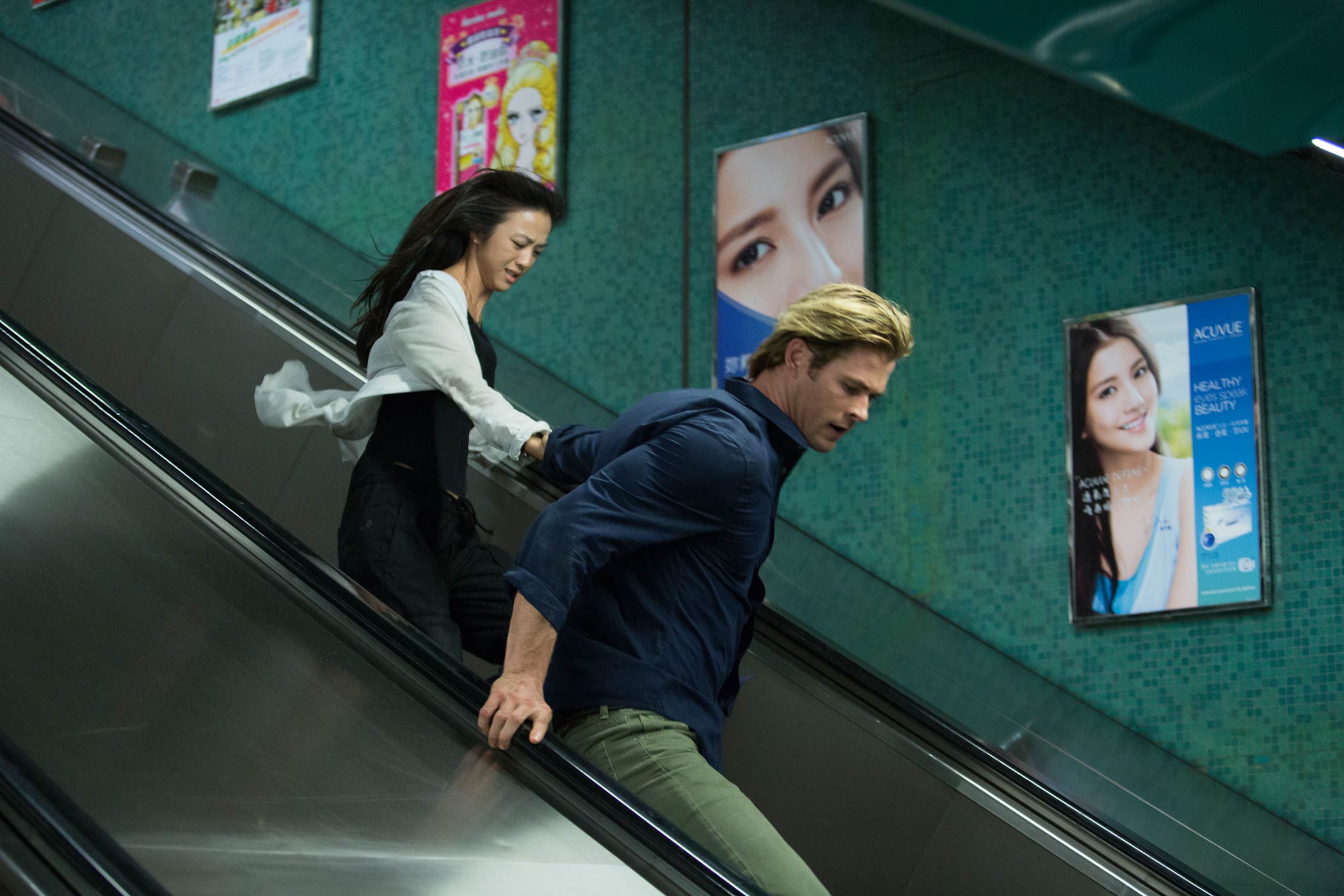 Tang Wei and Chris Hemsworth star in <i>Blackhat</i> (Frank Connor—Legendary Pictures)