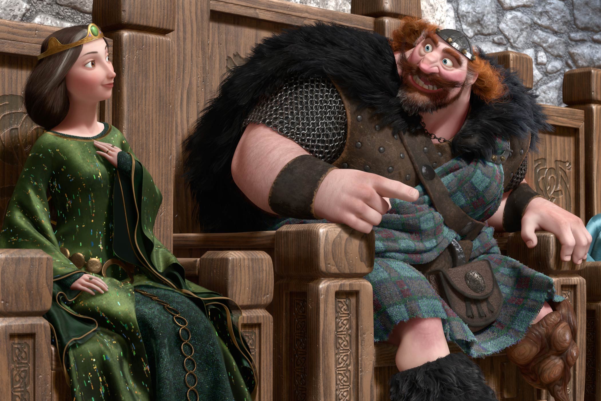 Queen Elinor and King Fergus in <i>Brave</i> (Pixar/Disney)