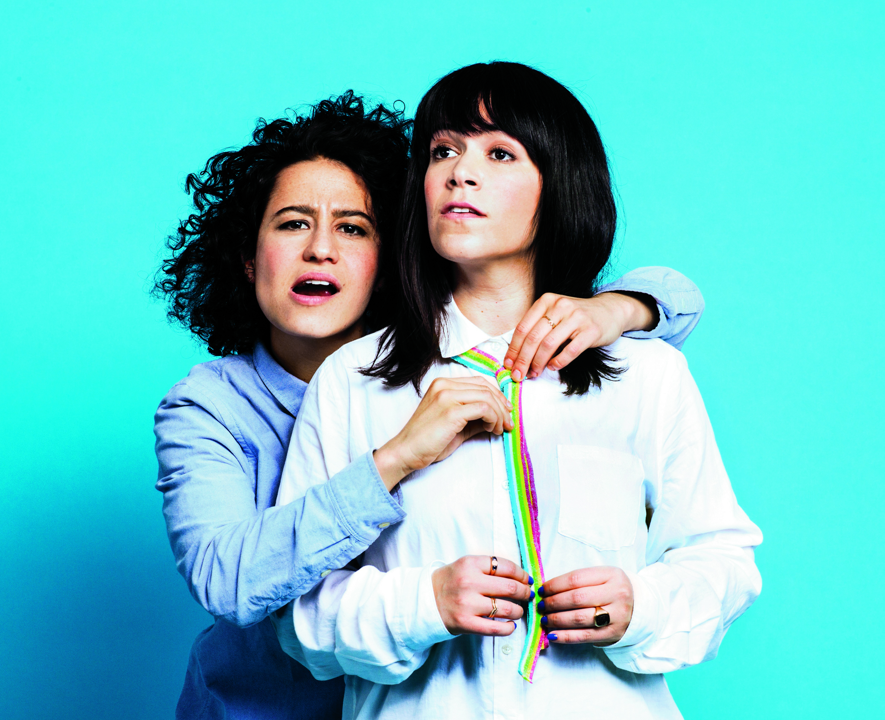 Girl code: Glazer, left, and Jacobson mine their real-life camaraderie for comic gold on the Comedy Central hit Broad City (Elizabeth Renstrom for TIME)