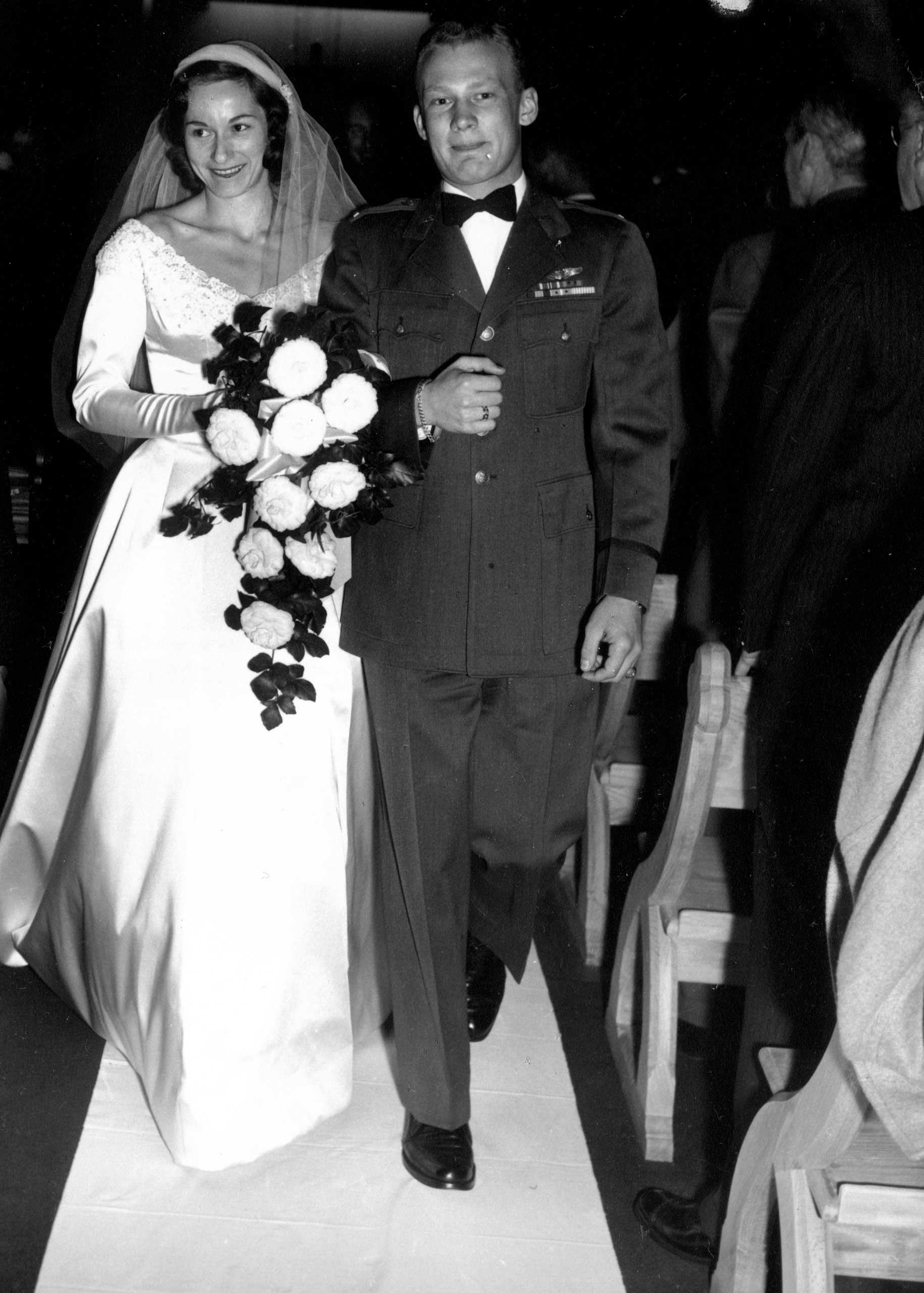 The first Aldrin nuptials wouldn't be the last. Aldrin married Joan Archer on Dec. 29, 1954. He would go on to marry two more times, to Beverly Van Zile in 1975 and Lois Driggs Cannon in 1988.