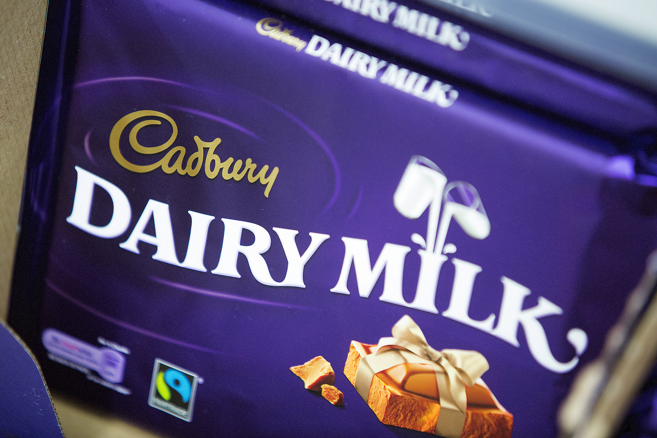 Cadbury "Dairy Milk" chocolate is displayed for sale inside an Asda supermarket in Watford, U.K., on Oct. 17, 2013. (Simon Dawson—Bloomberg/Getty Images)