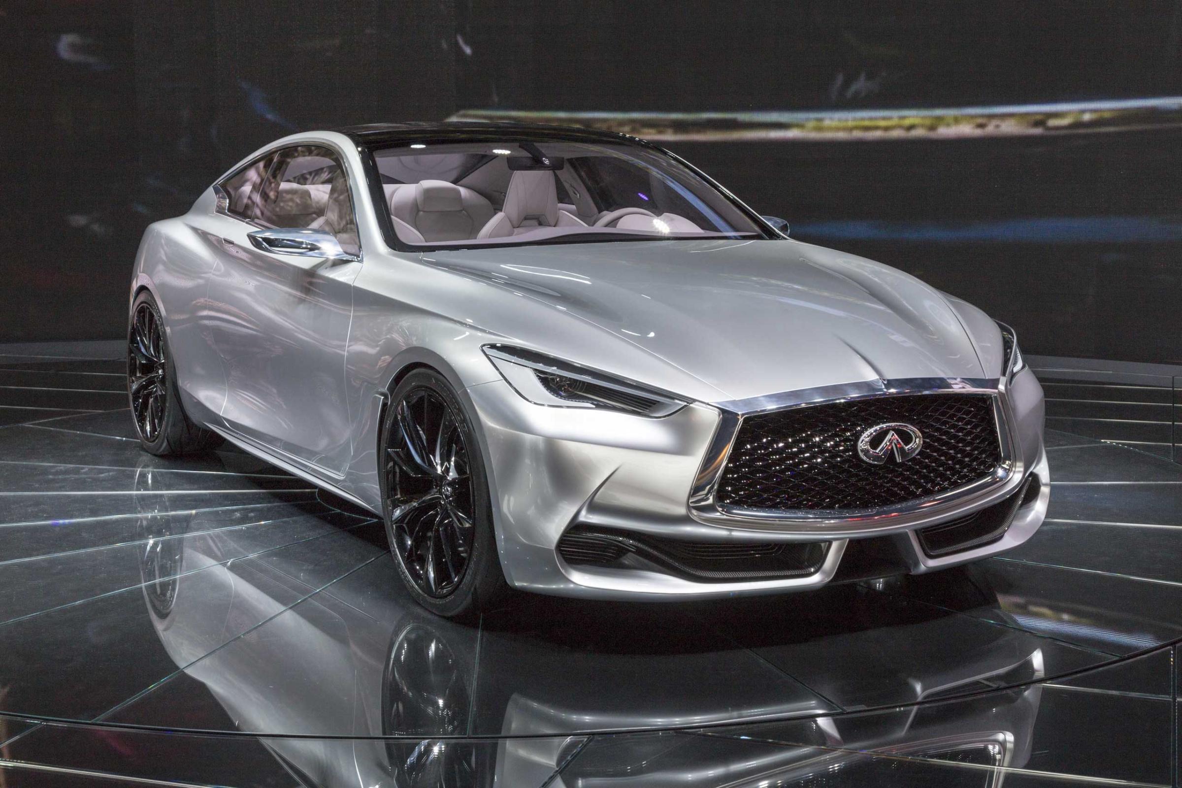 Scheduled for release in 2016, the Infiniti Q60 Coupe will have a turbocharged 3.0-liter V6 in a stunning aluminum body on Jan. 12, 2015 in Detroit.