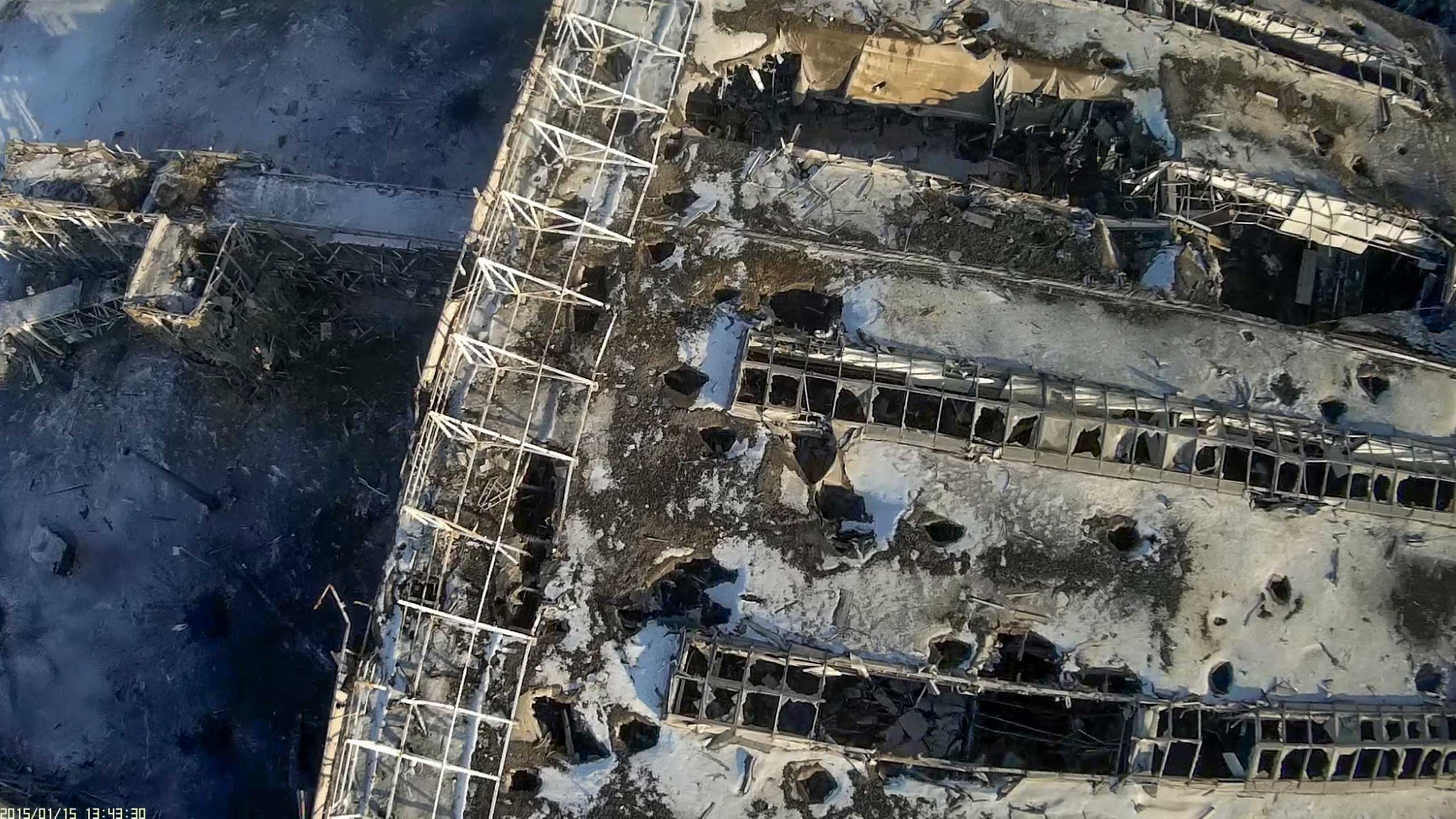 The destroyed airport in Donetsk, Jan. 15, 2015.