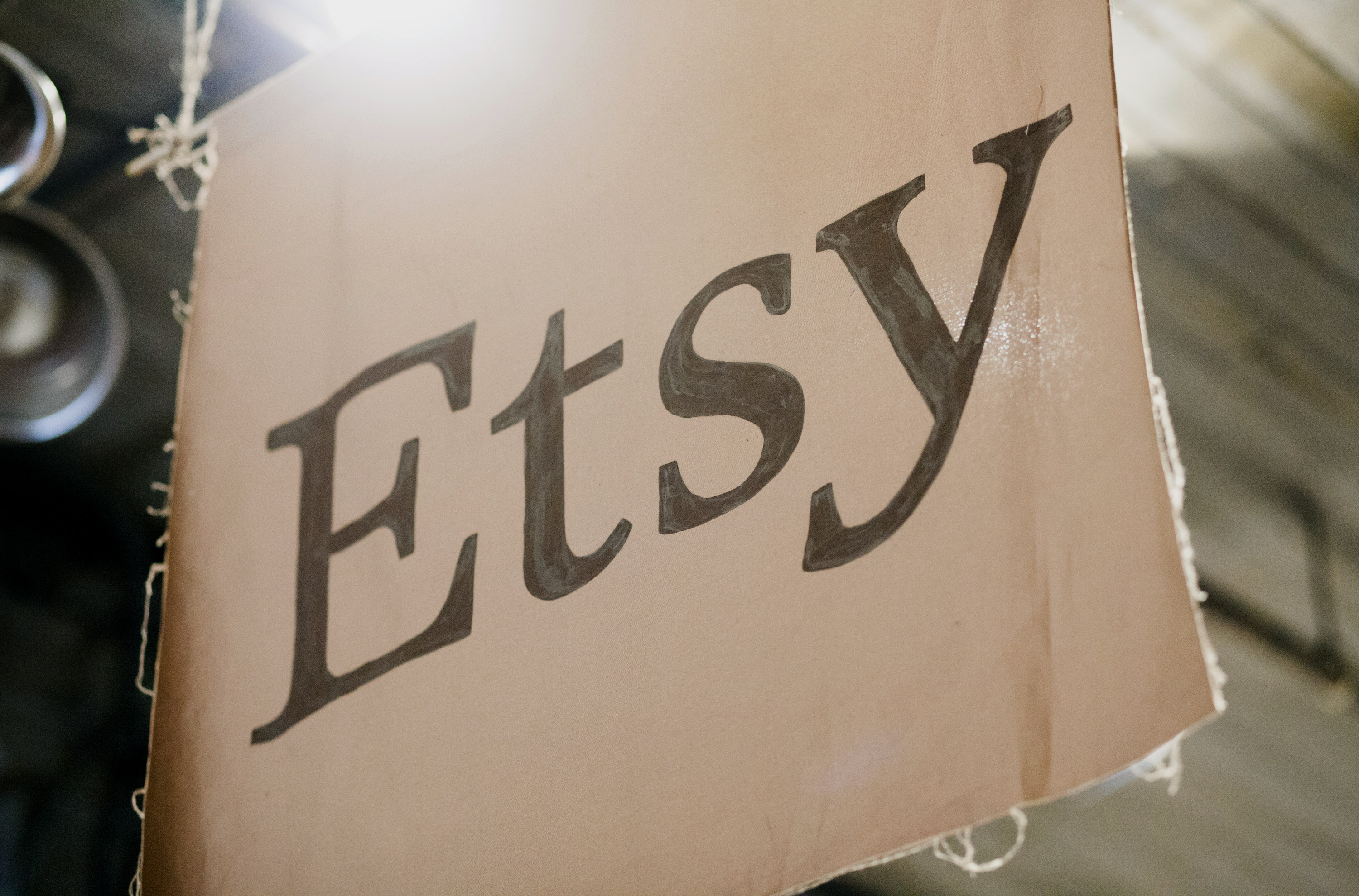 Etsy signage at the Brooklyn Beta conference in Brooklyn, N.Y. on Oct. 12, 2012.