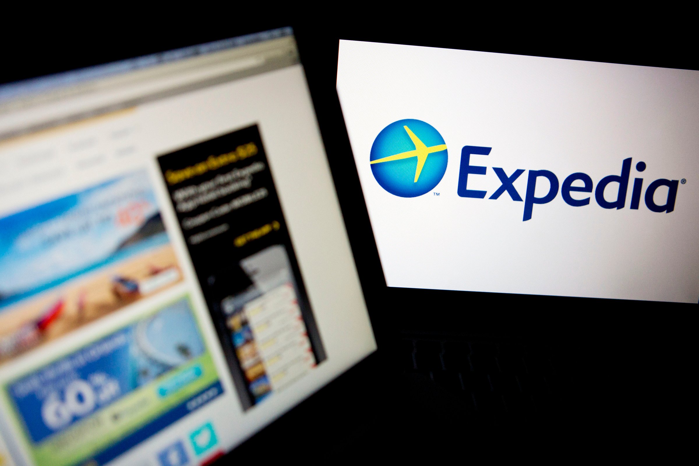 The Expedia Inc. homepage and logo.