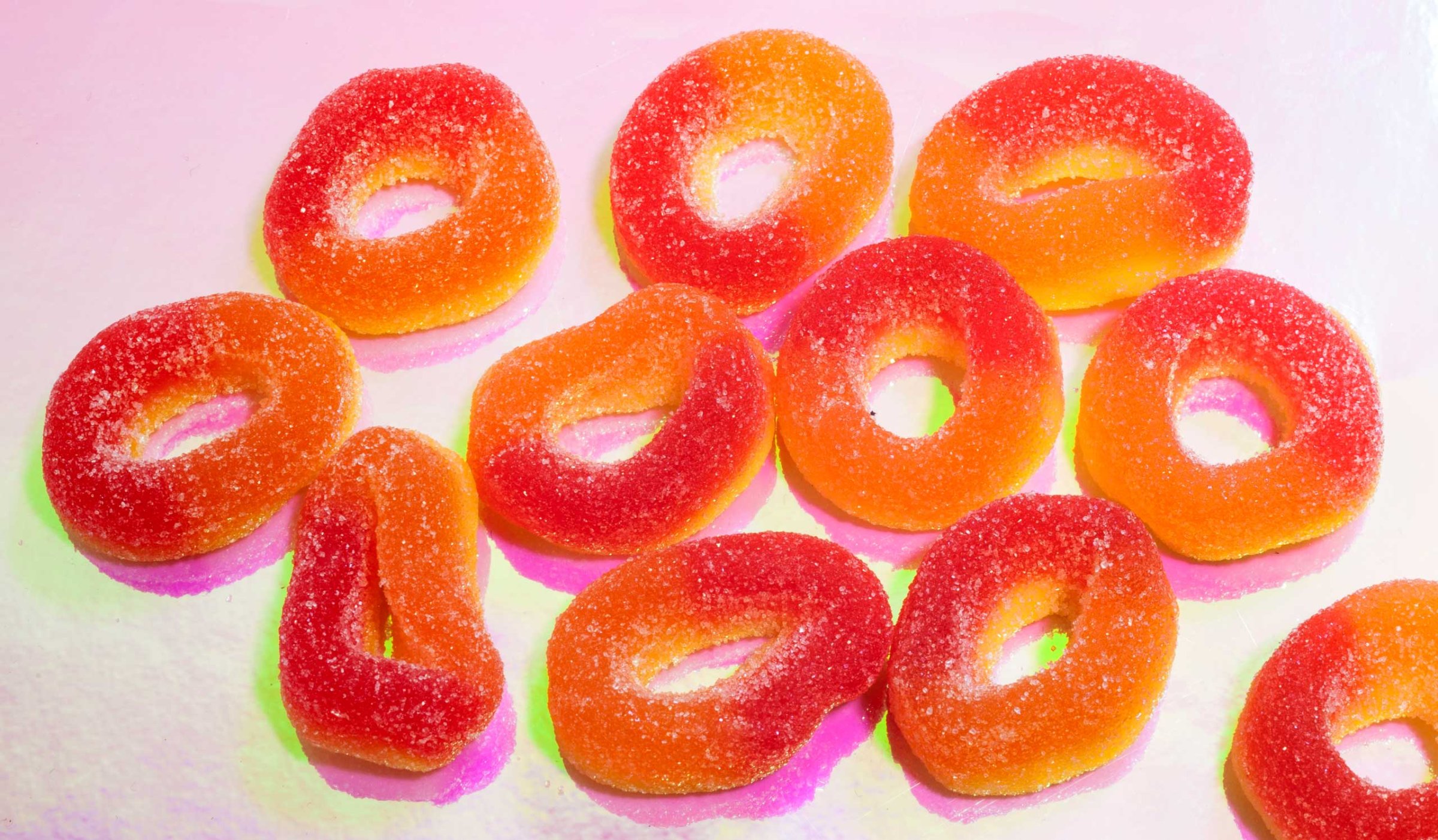 TIME.com stock photos Food Snacks Candy Peach Rings