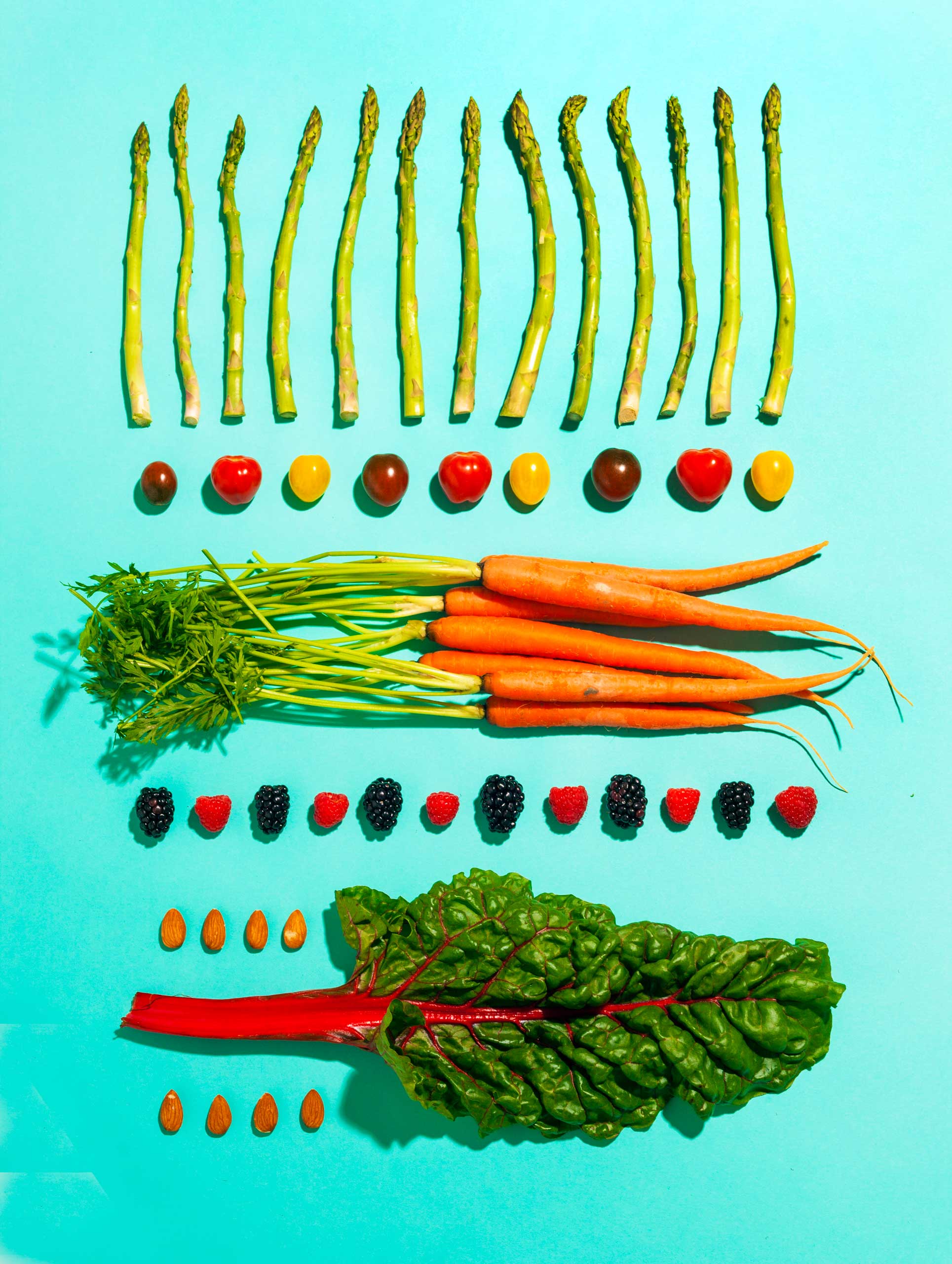 TIME.com stock photos Food Healthy Vegetables Chard Carrots