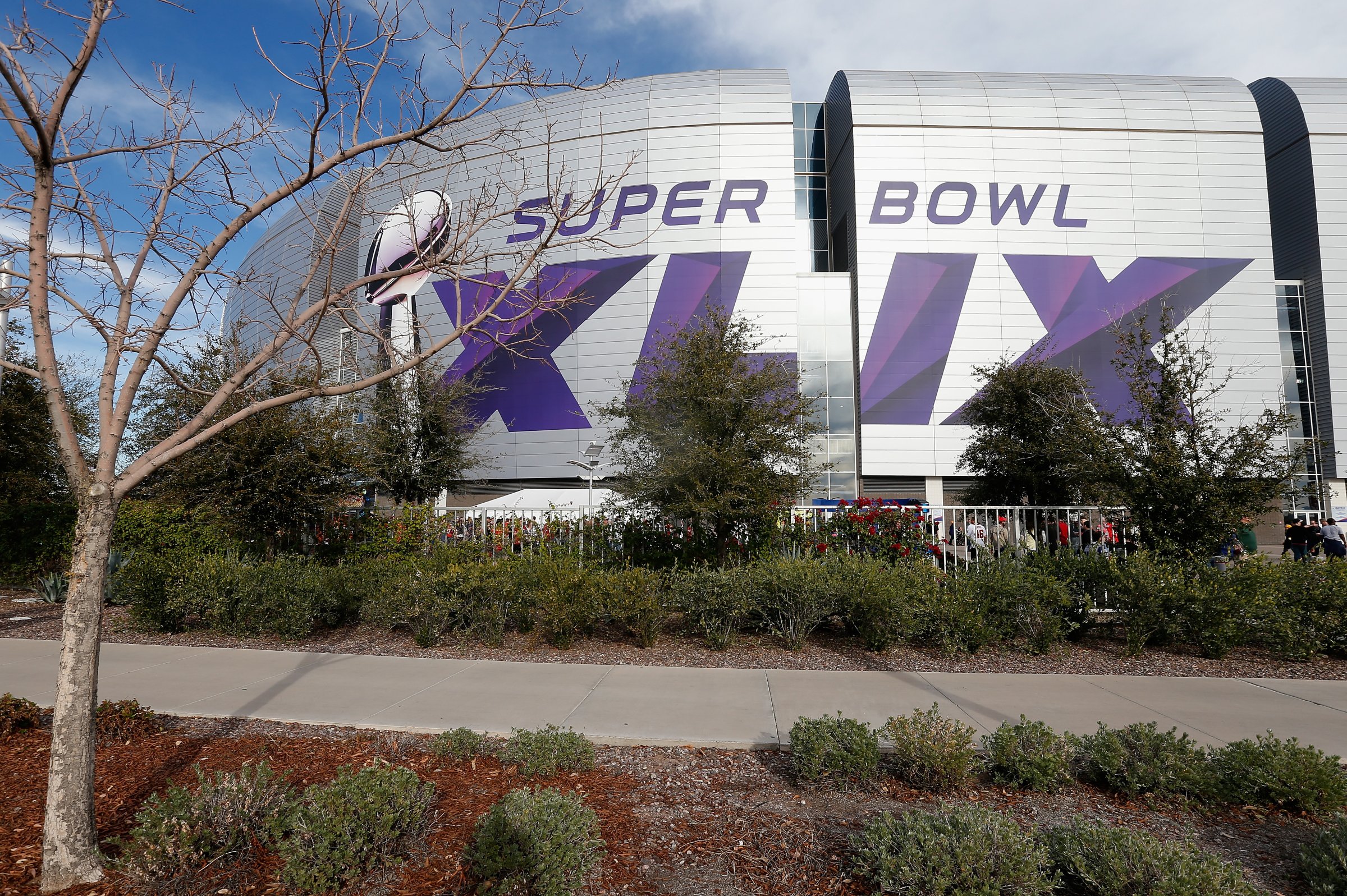 View outside the University of Phoenix Stadium on Jan. 25, 2015 in Glendale, Arizona.