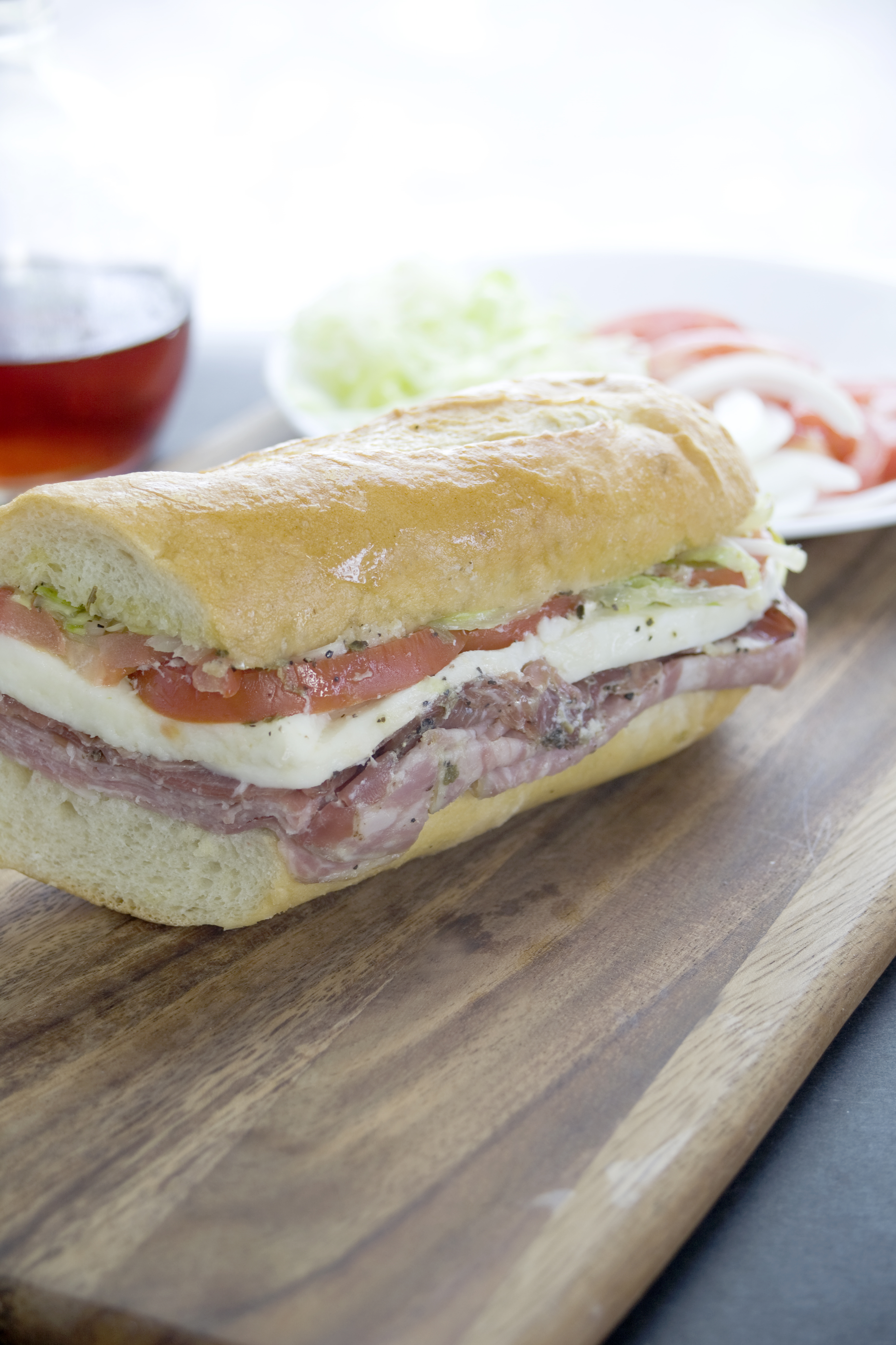 Italian style hoagie sandwich