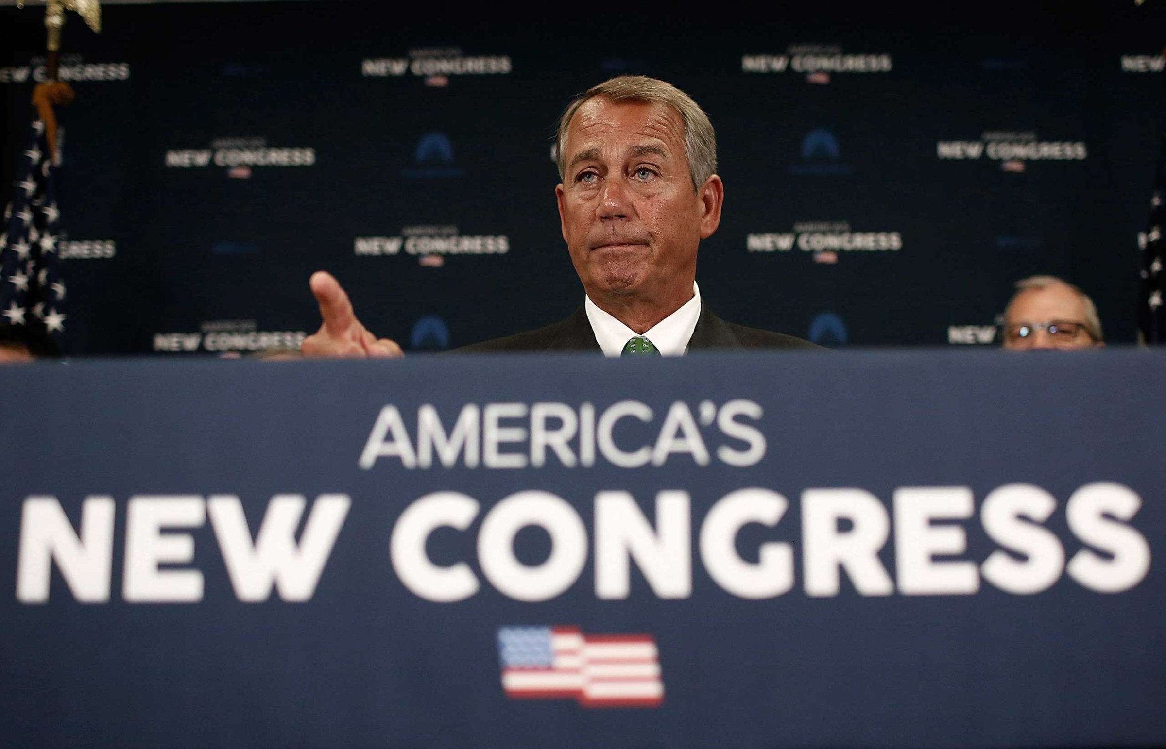 Speaker of the House John Boehner (R-OH) answers questions during a press conference at the U.S. Capitol in Washington on Jan. 7, 2015.