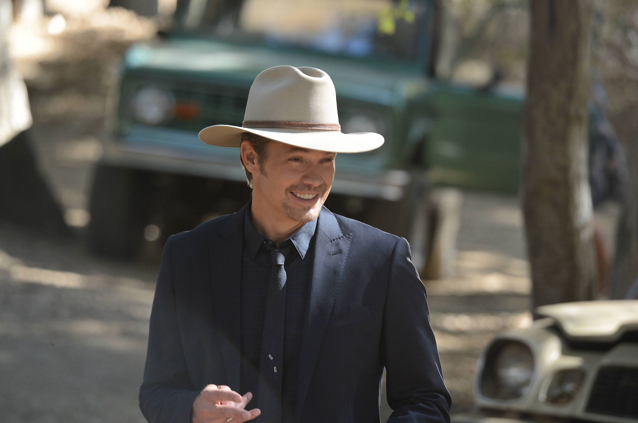 Timothy Olyphant as Deputy U.S. Marshal Raylan Givens in <i>Justified</i> (Michael Becker—FX)
