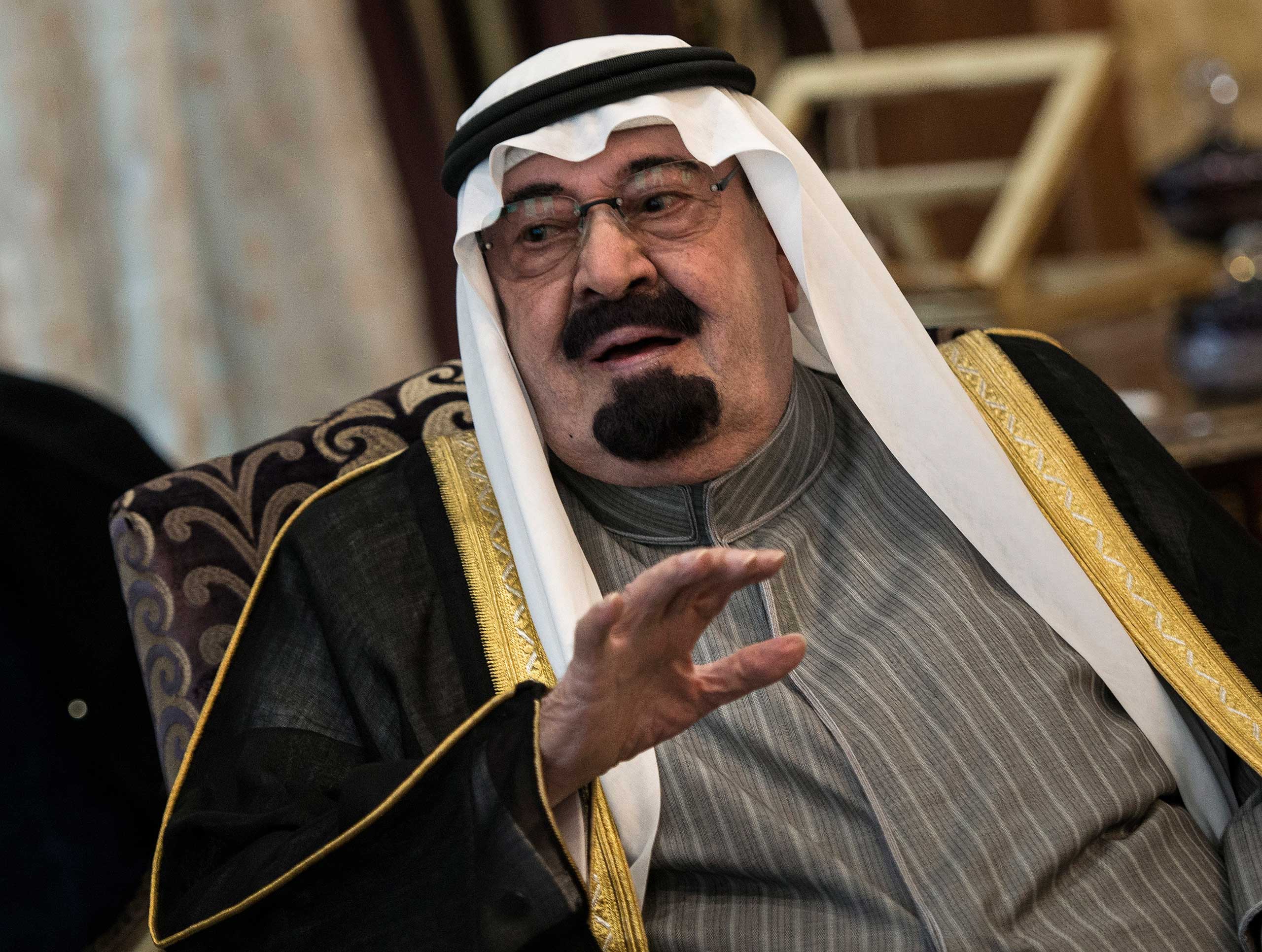 King Abdullah in 2014. (Brendan Smialowski—AFP/Getty Images)