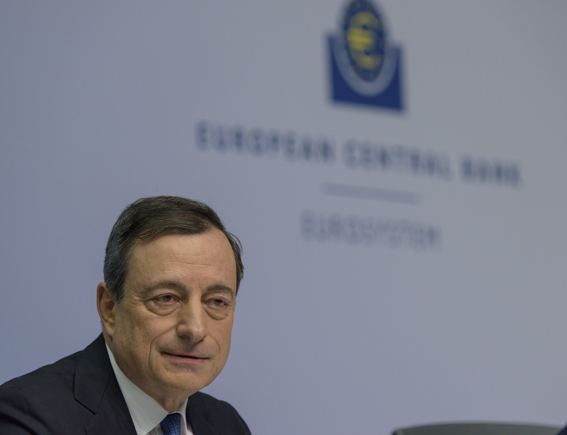European Central Bank President Mario Draghi meets the press at the European Central Bank Headquarters in Frankfurt on Jan. 22, 2015.