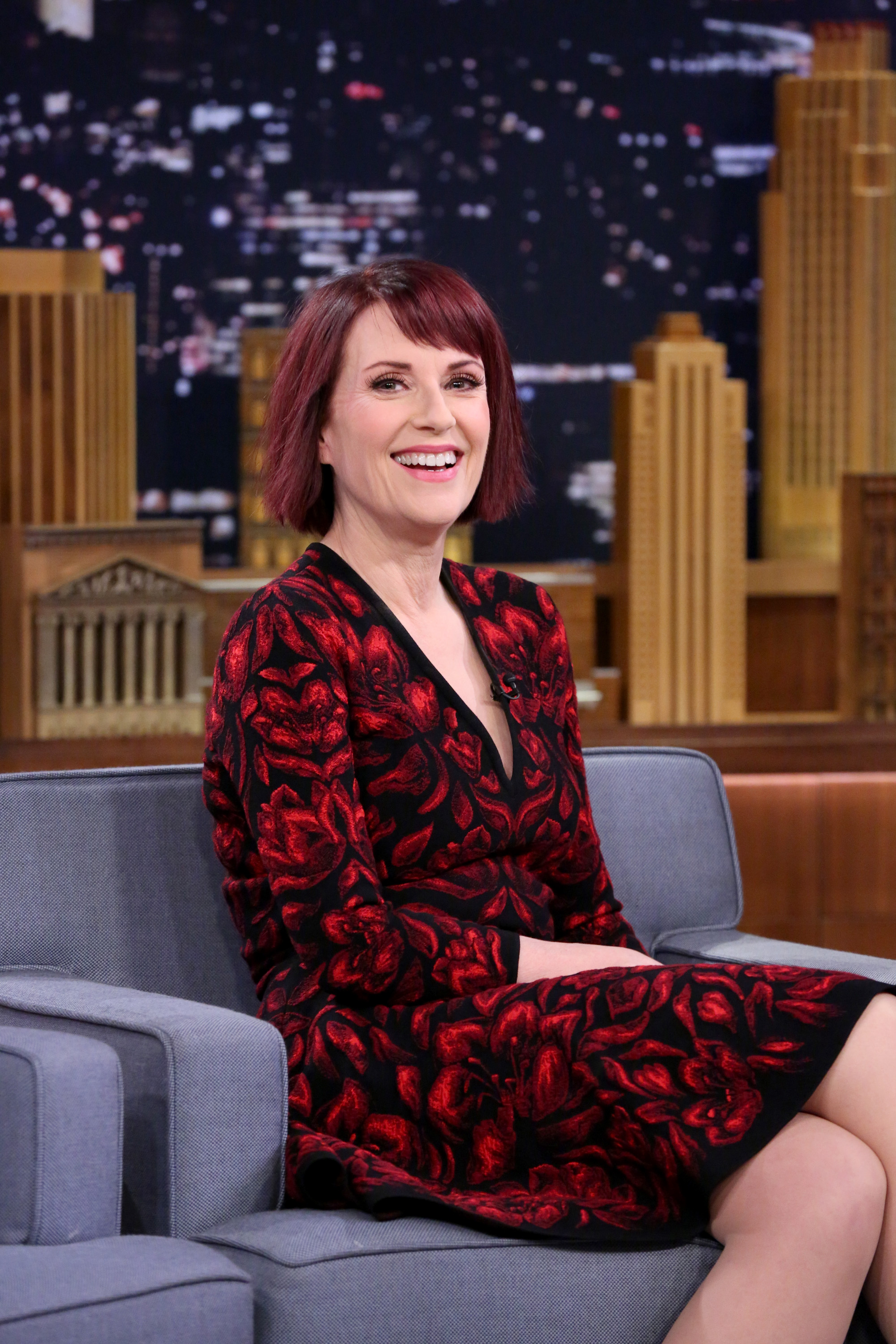 Actress Megan Mullally on the Tonight Show on Dec. 12, 2014. (NBC—Getty Images)
