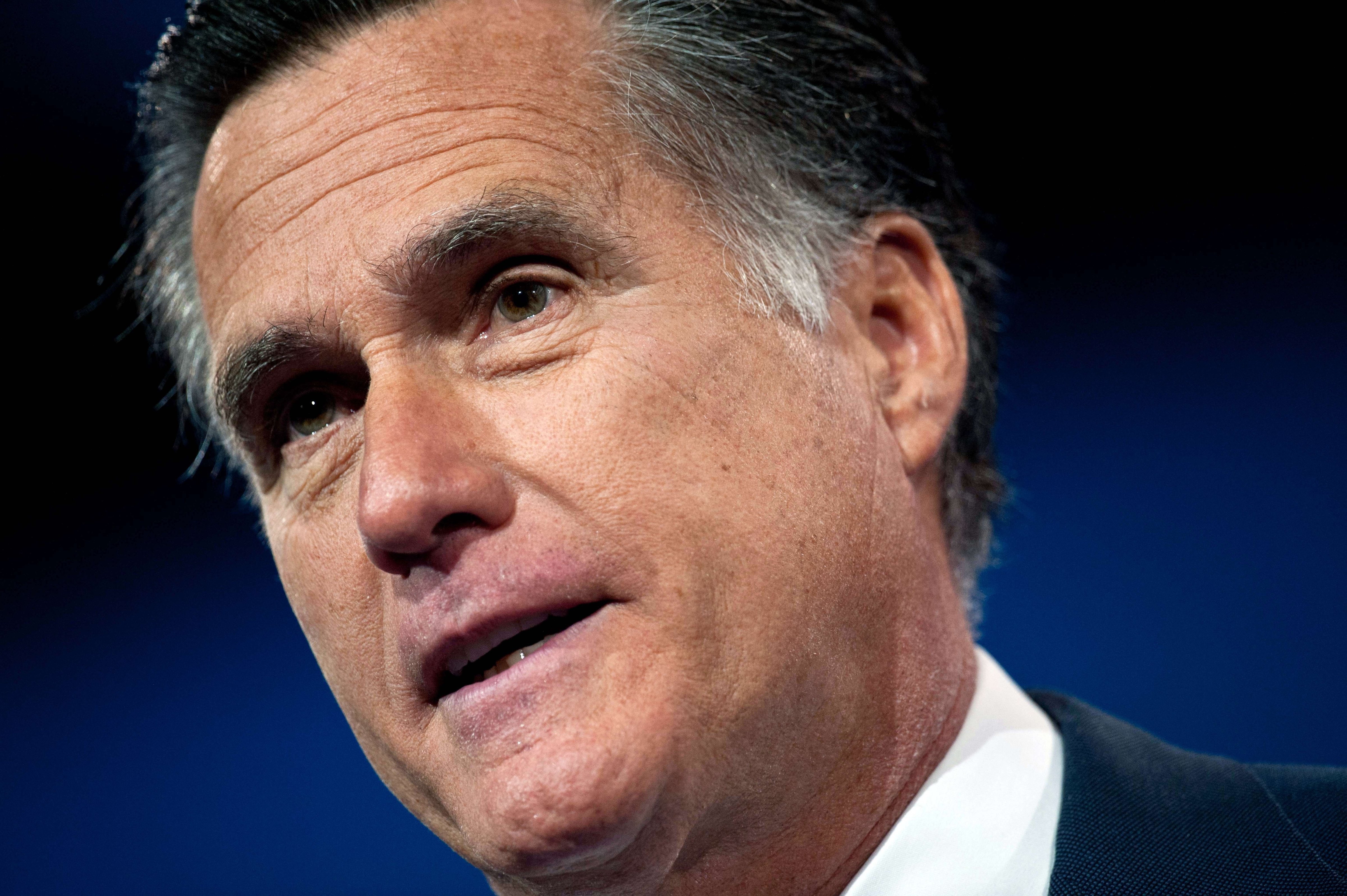 Former Republican presidential candidate Mitt Romney at the Conservative Political Action Conference (CPAC) in National Harbor, Maryland in 2013. (Nicholas Kamm—AFP/Getty Images)