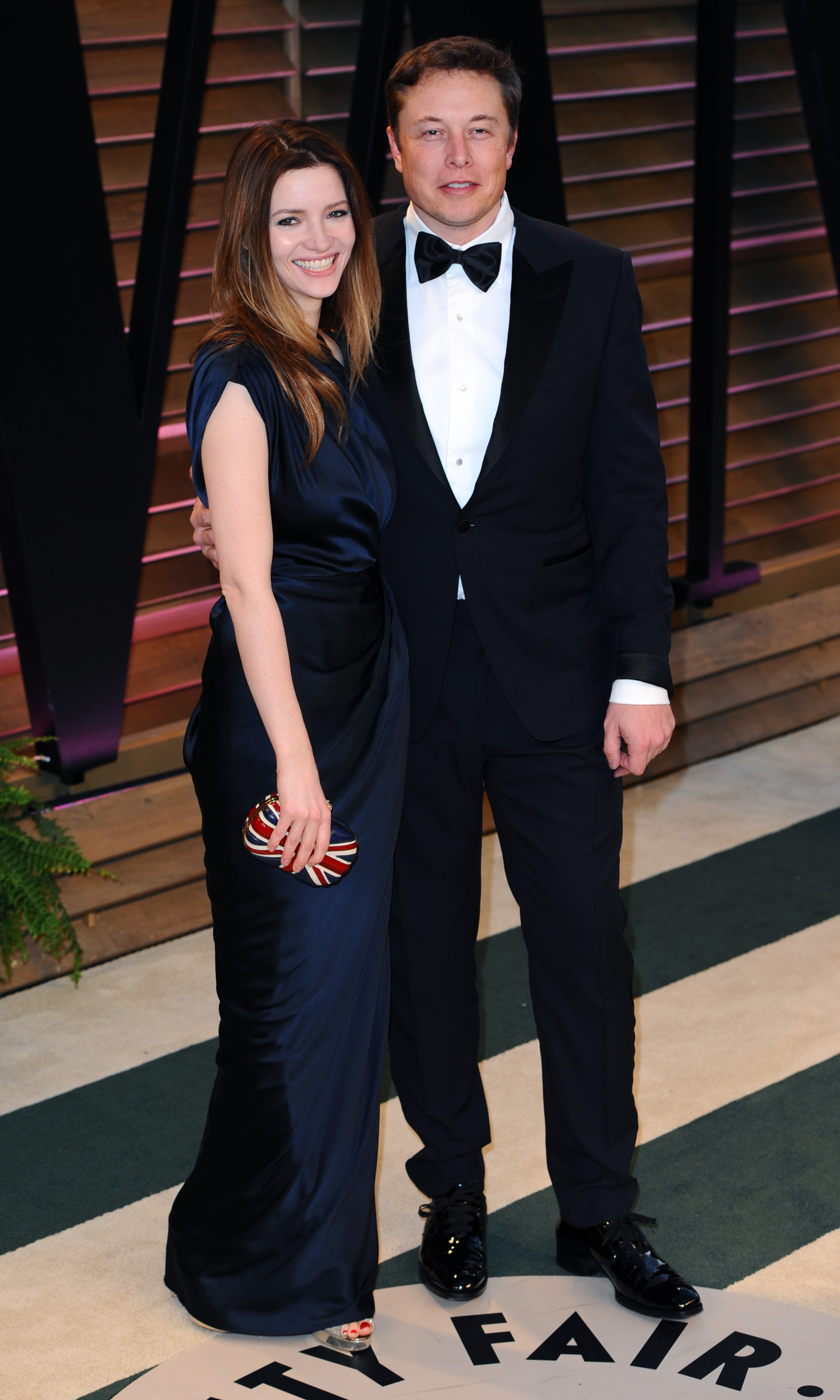 Talulah Riley (L) and CEO of Tesla Motors Elon Musk attend the 2014 Vanity Fair Oscar Party hosted by Graydon Carter on March 2, 2014 in West Hollywood, California. (Anthony Harvey&mdash;Getty Images)