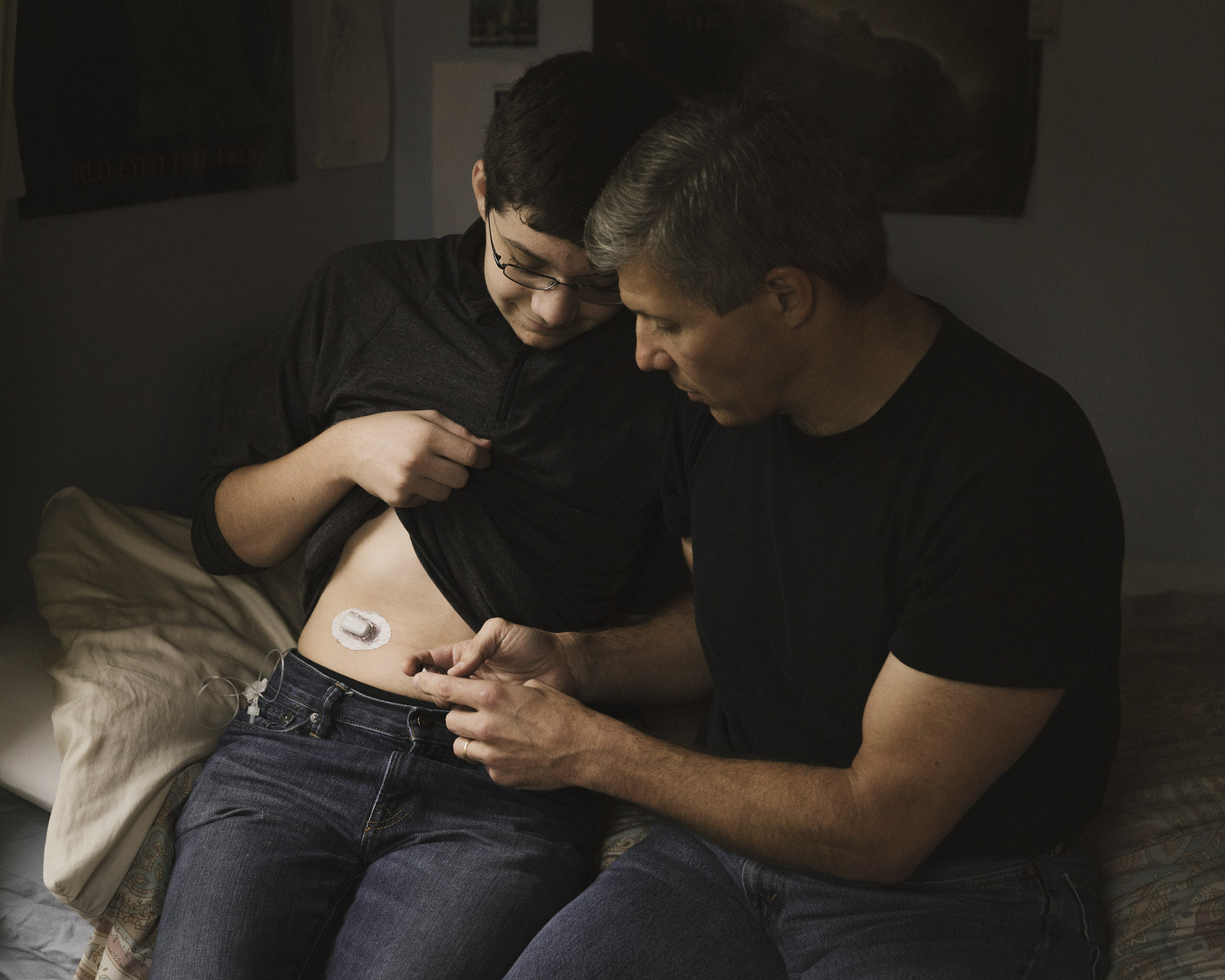 The inventor of the device, Ed Damiano, with his diabetic son David (Photograph by Daniel Shea for TIME)