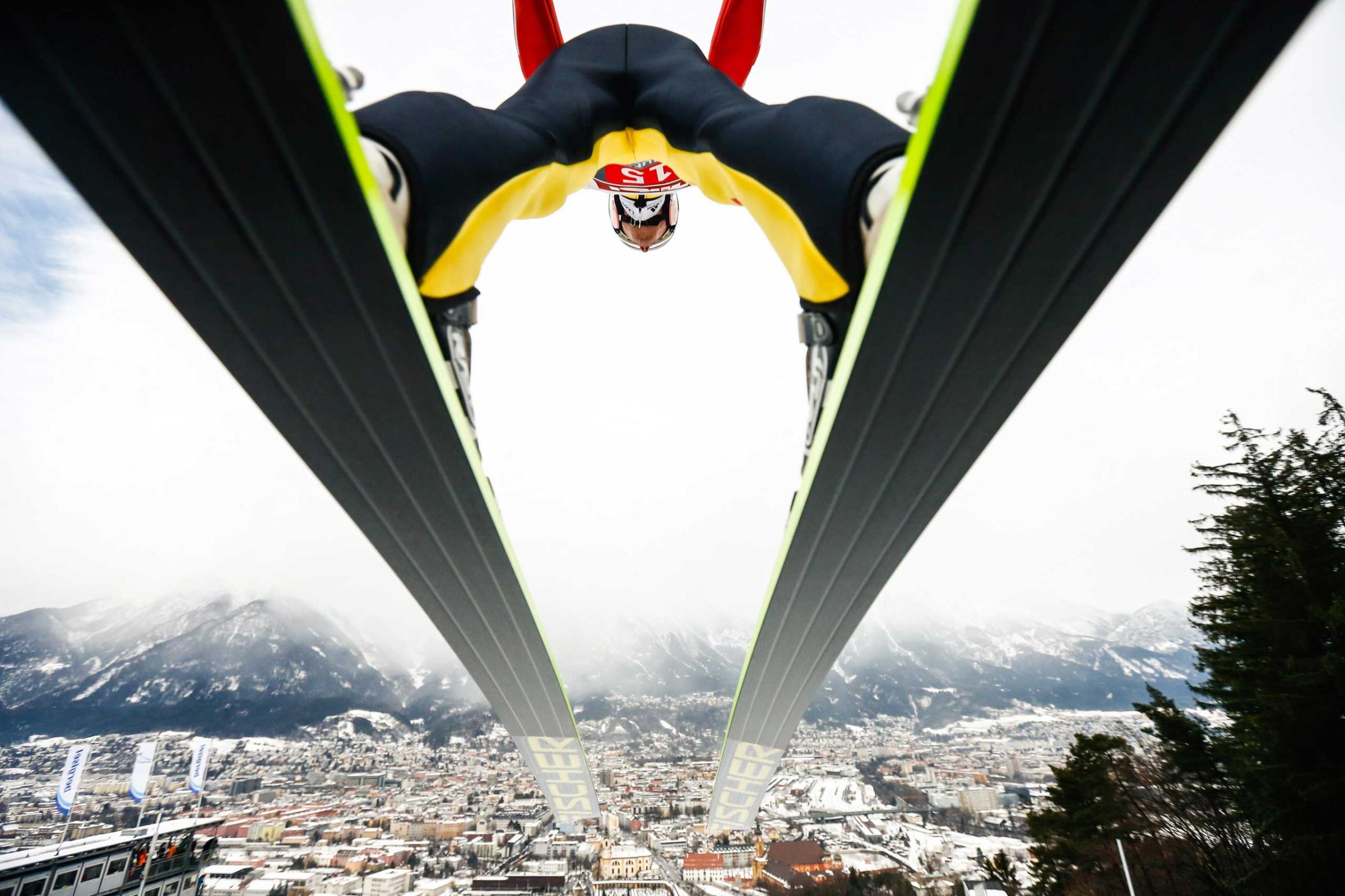 Jan. 4, 2015. Severin Freund of Germany during the FIS Ski Jumping World Cup in Innsbruck, Austria.