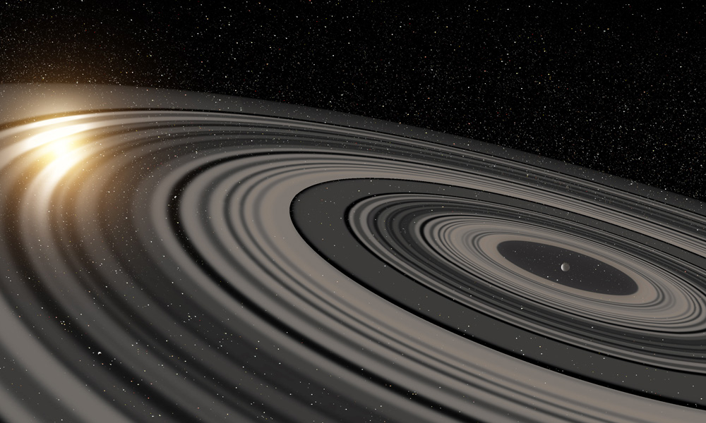 Living large: Artist's conception of the giant ring system