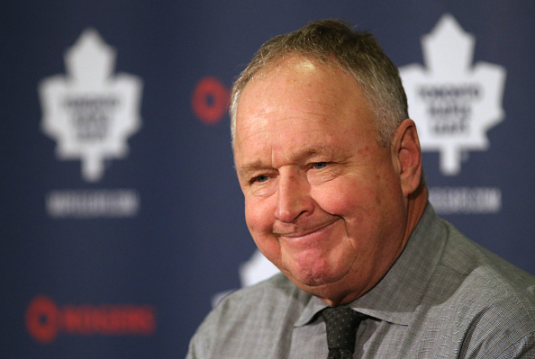 Randy Carlyle takes questions after the Toronto Maple Leafs lose to the Nashville Predators 9-2 on Nov. 18, 2014.