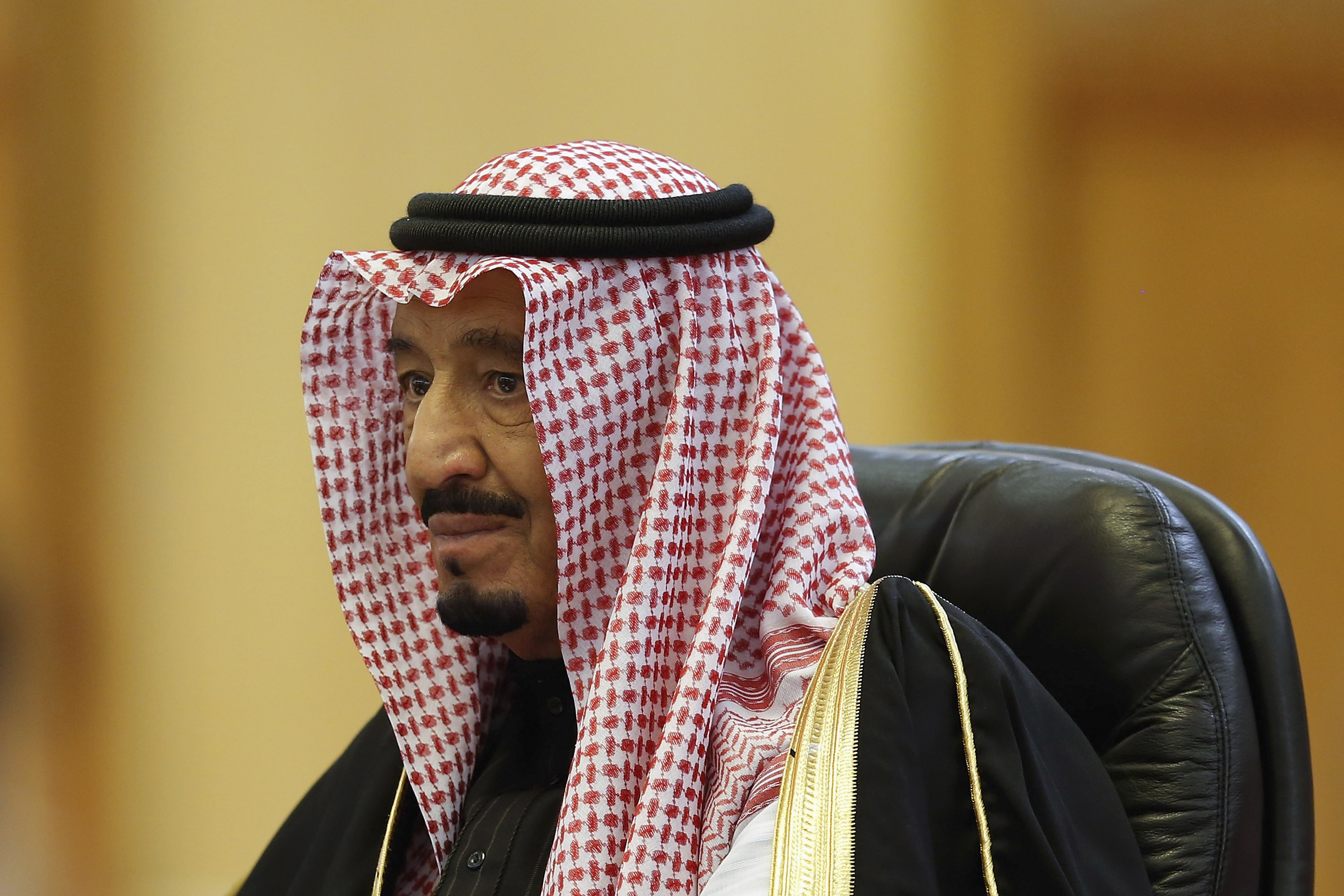 Saudi Arabia's King Salman looks on during a meeting at the Great Hall of the People in Beijing on March 13, 2014 (Lintao Zhang—POOL/Reuters)