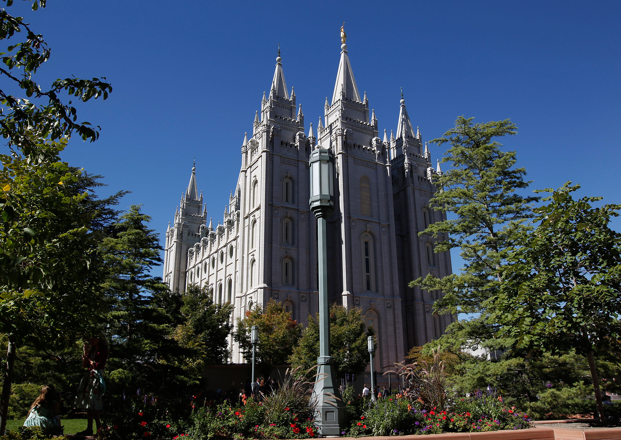 The Salt Lake Temple is seen during the 184th Semiannual General Conference of the Church of Jesus Christ of Latter-Day Saints on Oct. 4, 2014 in Salt Lake City, Utah. (George Frey—Getty Images)