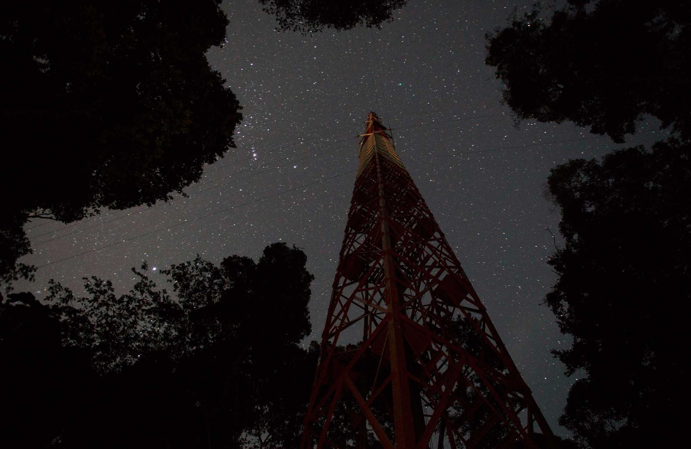 The Amazon Tall Tower Observatory (ATTO) is pictured in Sao Sebastiao do Uatuma