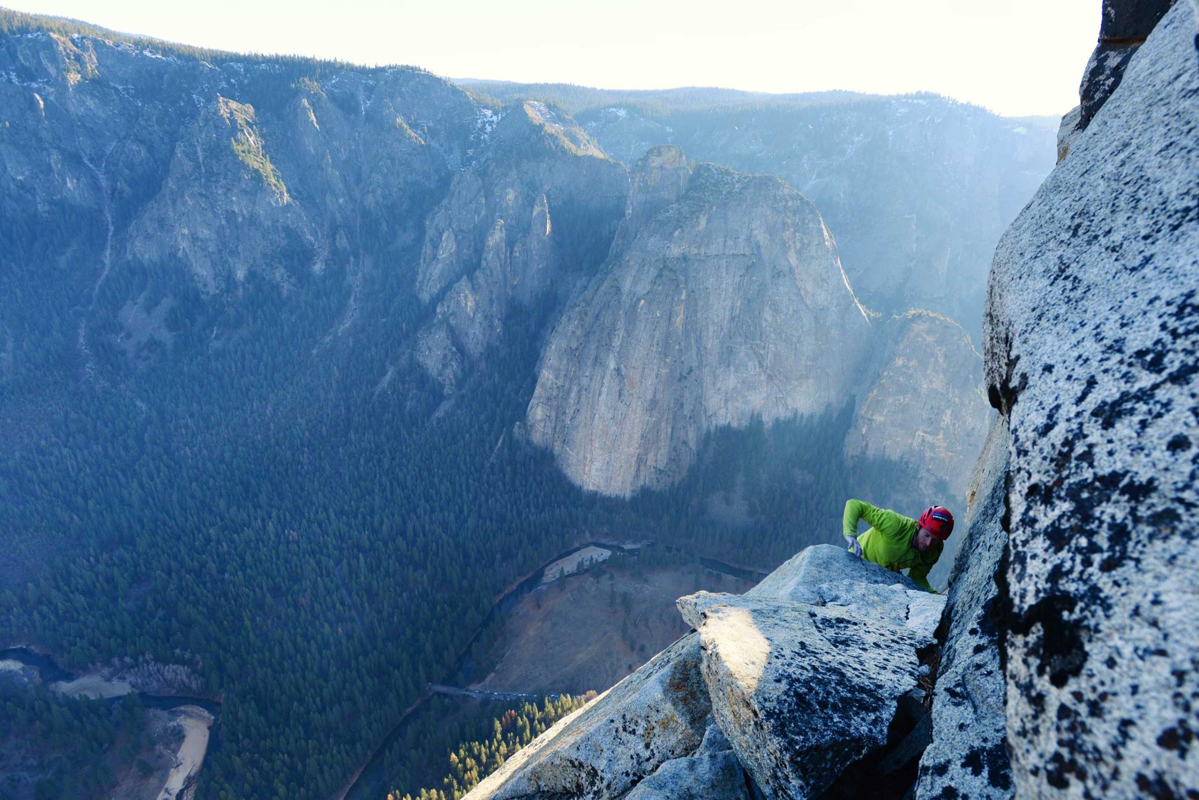 Tommy Caldwell completing historic Dawn Wall free climb