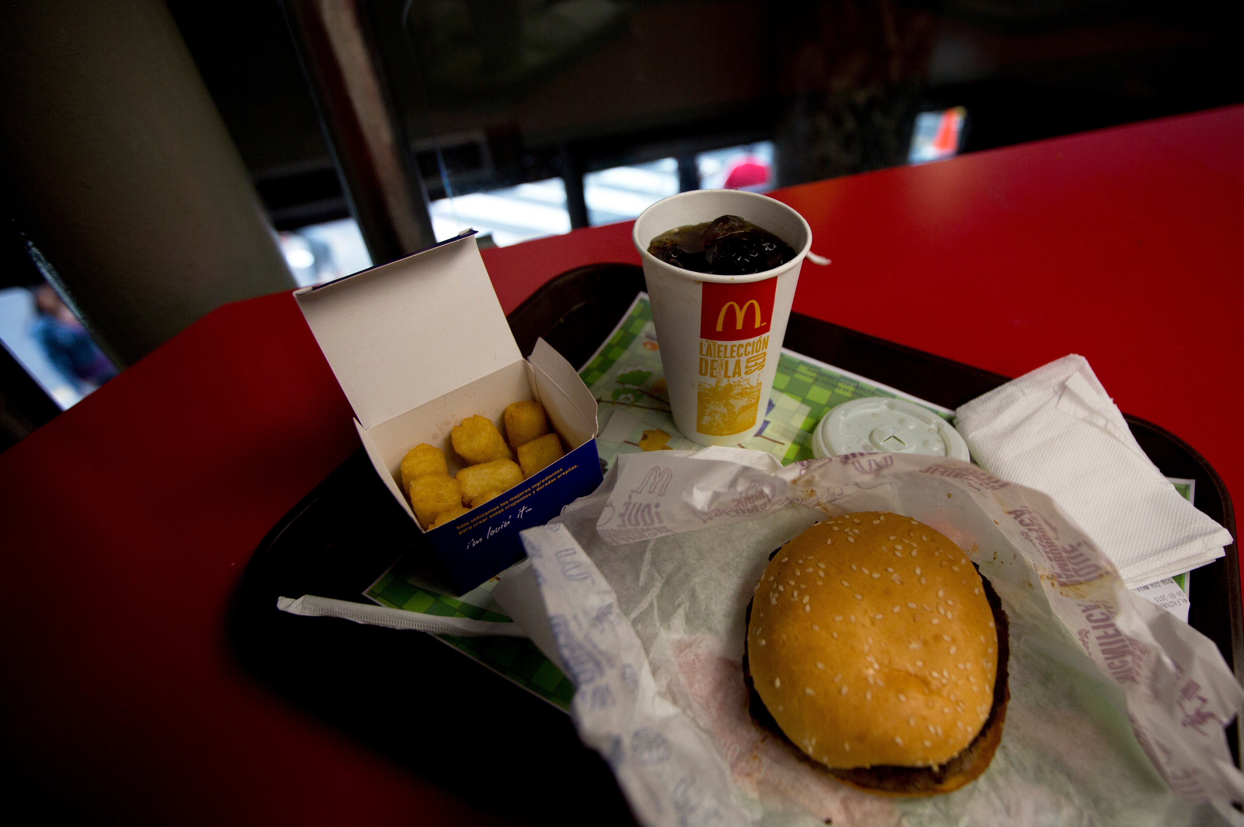 A Quarter Pounder meal is served with arepas or corn cakes at a local McDonald's, in Caracas, Venezuela, on Jan. 6, 2015. (Fernando Llano&amp;mdash;AP)