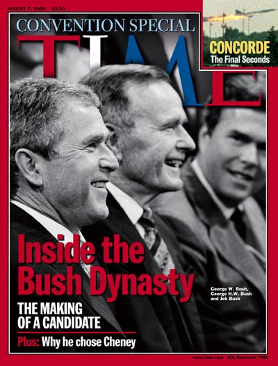 The 'Bush Dynasty' on the Aug. 7, 2000, cover of TIME