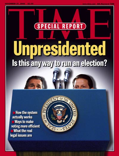 George W. Bush &amp; Al Gore on the Nov. 27, 2000, cover of TIME