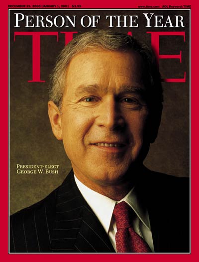 George W. Bush, Person of the Year, on the Dec. 25, 2000, cover of TIME