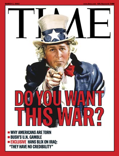 George W. Bush on the Mar. 3, 2003, cover of TIME