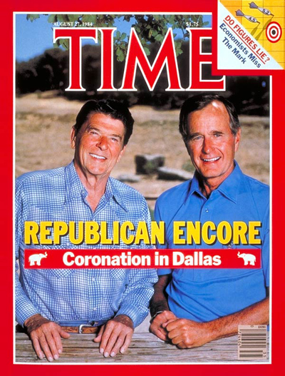 Ronald Reagan &amp; George H.W. Bush on the Aug. 27, 1984, cover of TIME