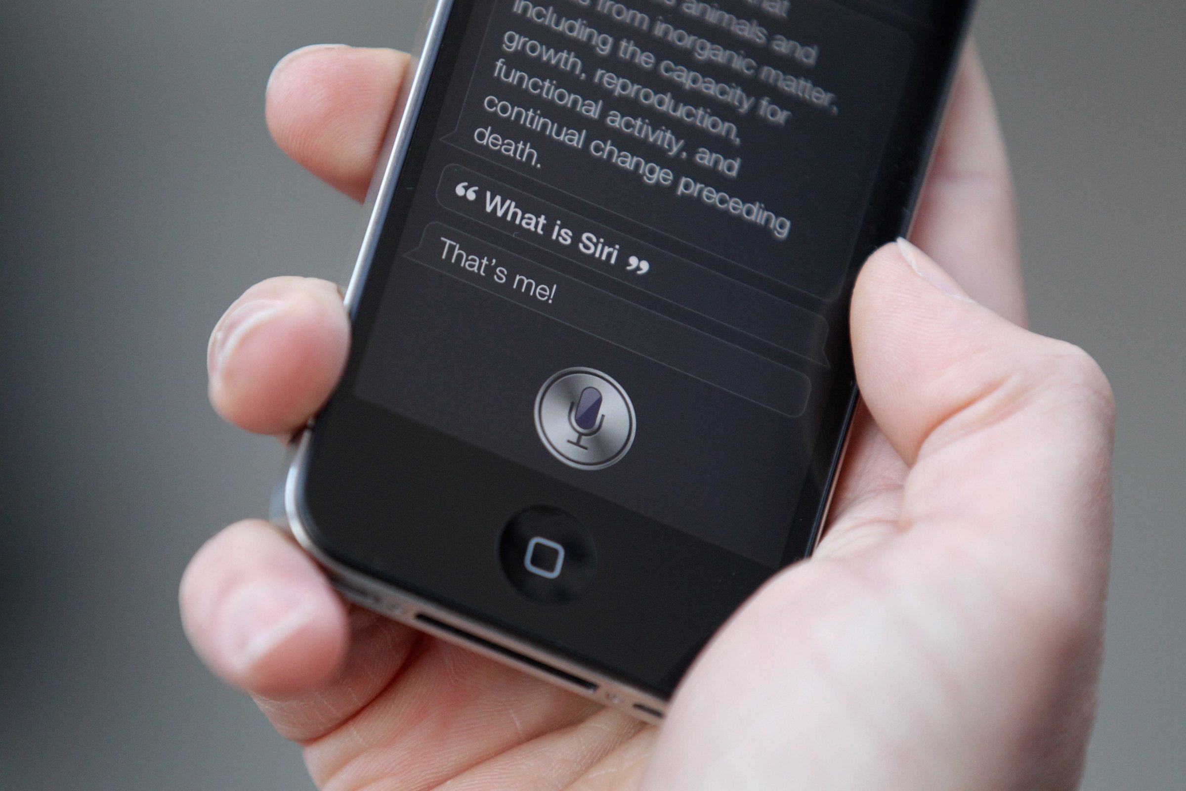 Apple's Siri on iPhone