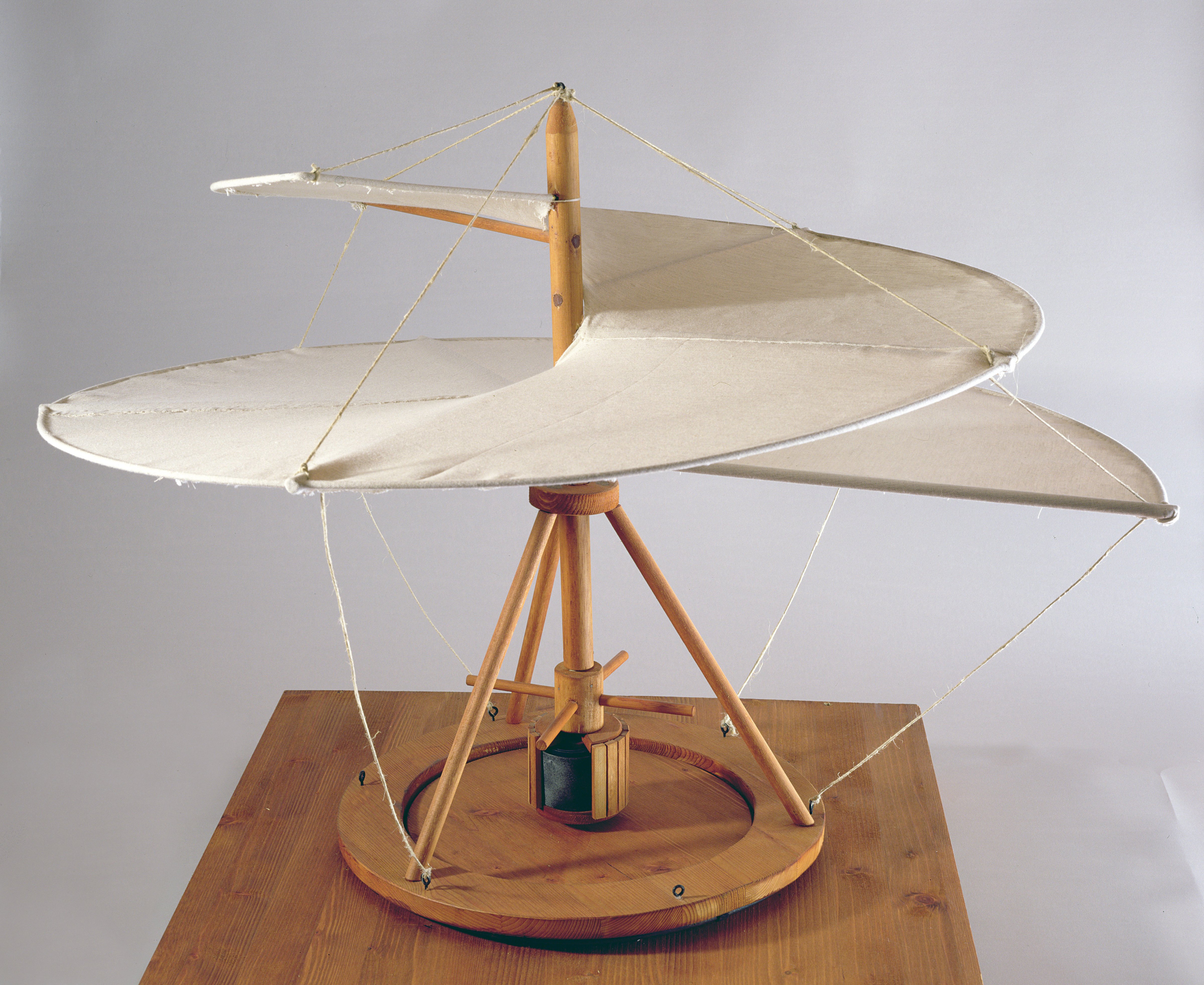 Model reconstruction of Leonardo da Vinci's design for an aerial screw. (Getty Images)