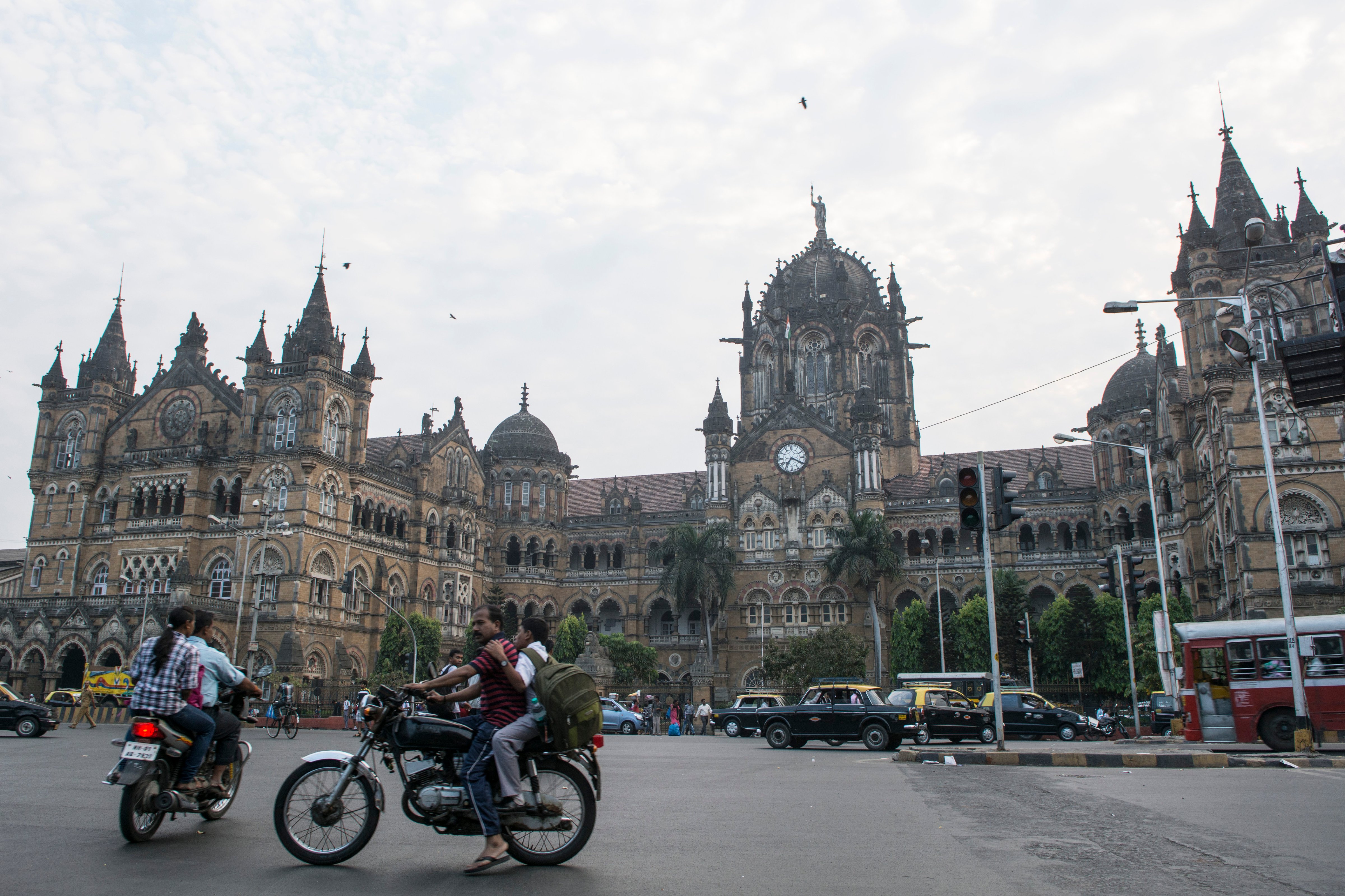 The Mumbai central railway station, today named Chhatrapati Shivaji Terminus, is formerly known as Victoria Terminus (Thierry Falise—LightRocket/Getty Images)