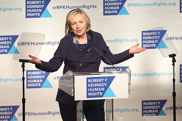 Hillary Rodham Clinton speaks at the 2014 Robert F. Kennedy Ripple of Hope Gala at New York Hilton on Dec. 16, 2014, in New York City (Taylor Hill—Getty Images)