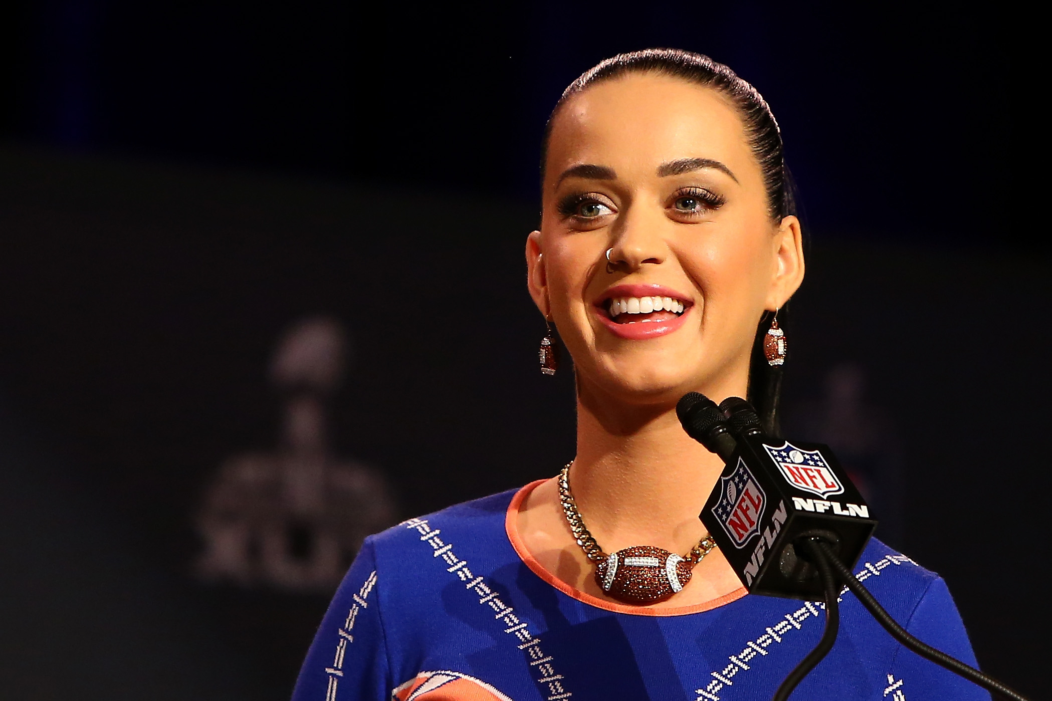 Katy Perry at the Pepsi Super Bowl XLIX Halftime Show Press Conference  in Phoenix on Jan. 29, 2015 (Mike Lawrie—Getty Images)