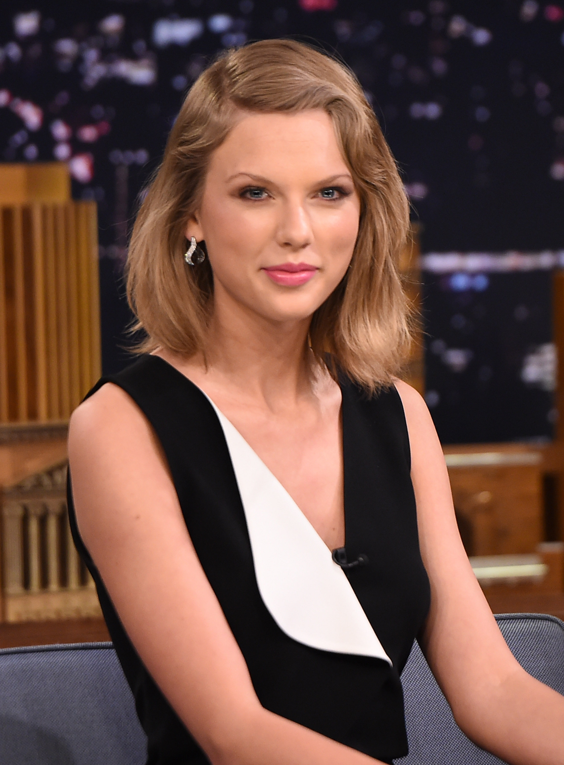 Taylor Swift visits "The Tonight Show Starring Jimmy Fallon" in New York City on Feb. 17, 2015.